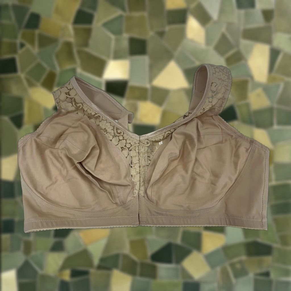 Vintage Miss Mary Of Sweden Wireless Bra 48Dd Brown Front Clasp Adjustable Womens Classic NWT