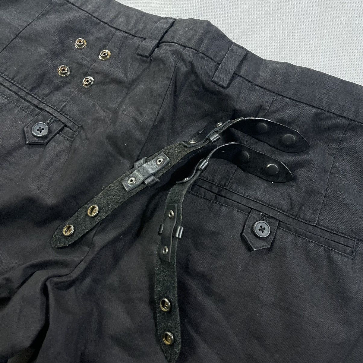 Neil Barrett Black Barrett Neil Barret Leather Strap Design Pant Size US 30 / EU 46 - 10 Thumbnail