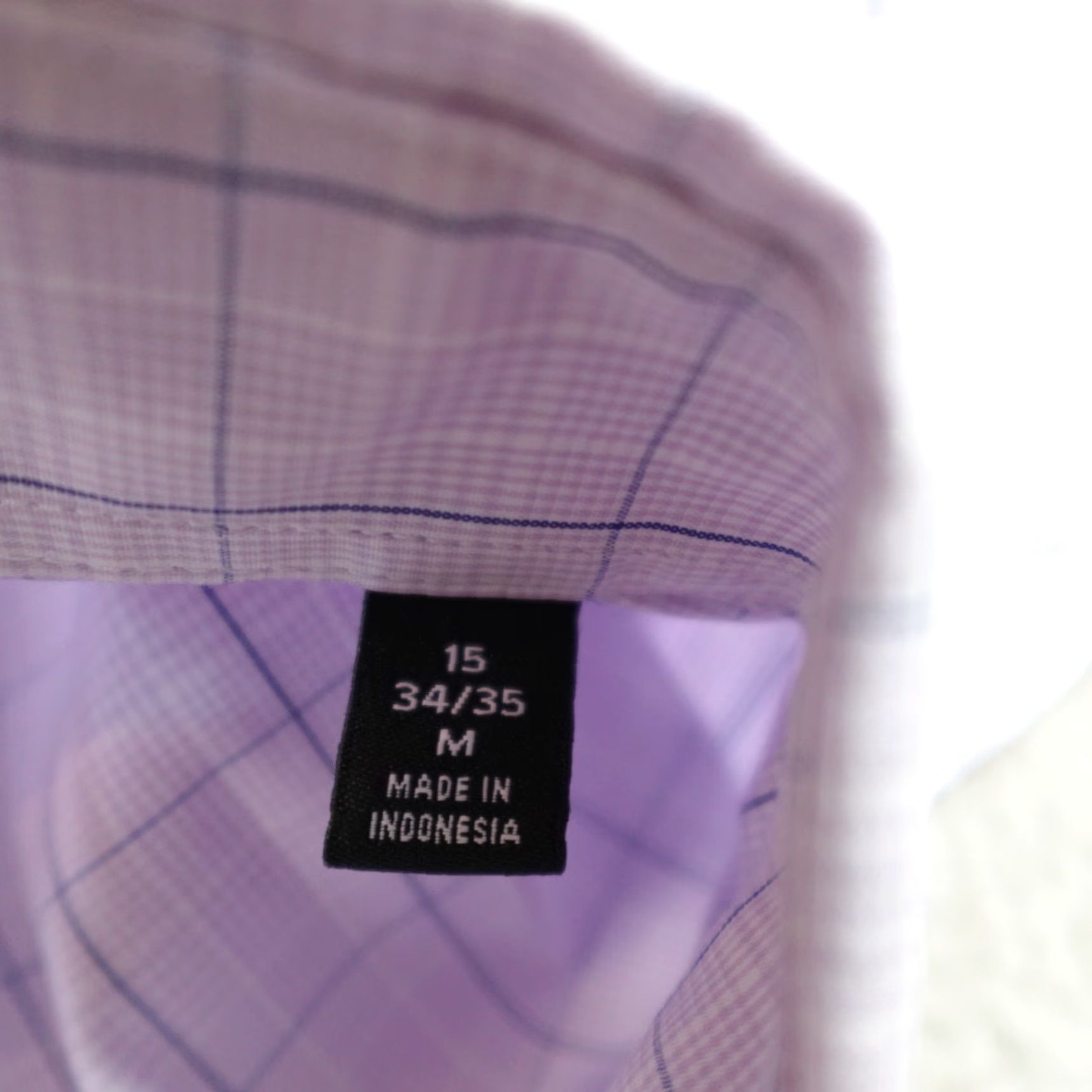 Ralph Lauren VINTAGE Lauren Ralph Lauren Shirt M Purple Blue Windowpane Plaid Stretch Slim Men Long Sleeve Button-Up Collared Size US M / EU 48-50 / 2 - 4 Thumbnail