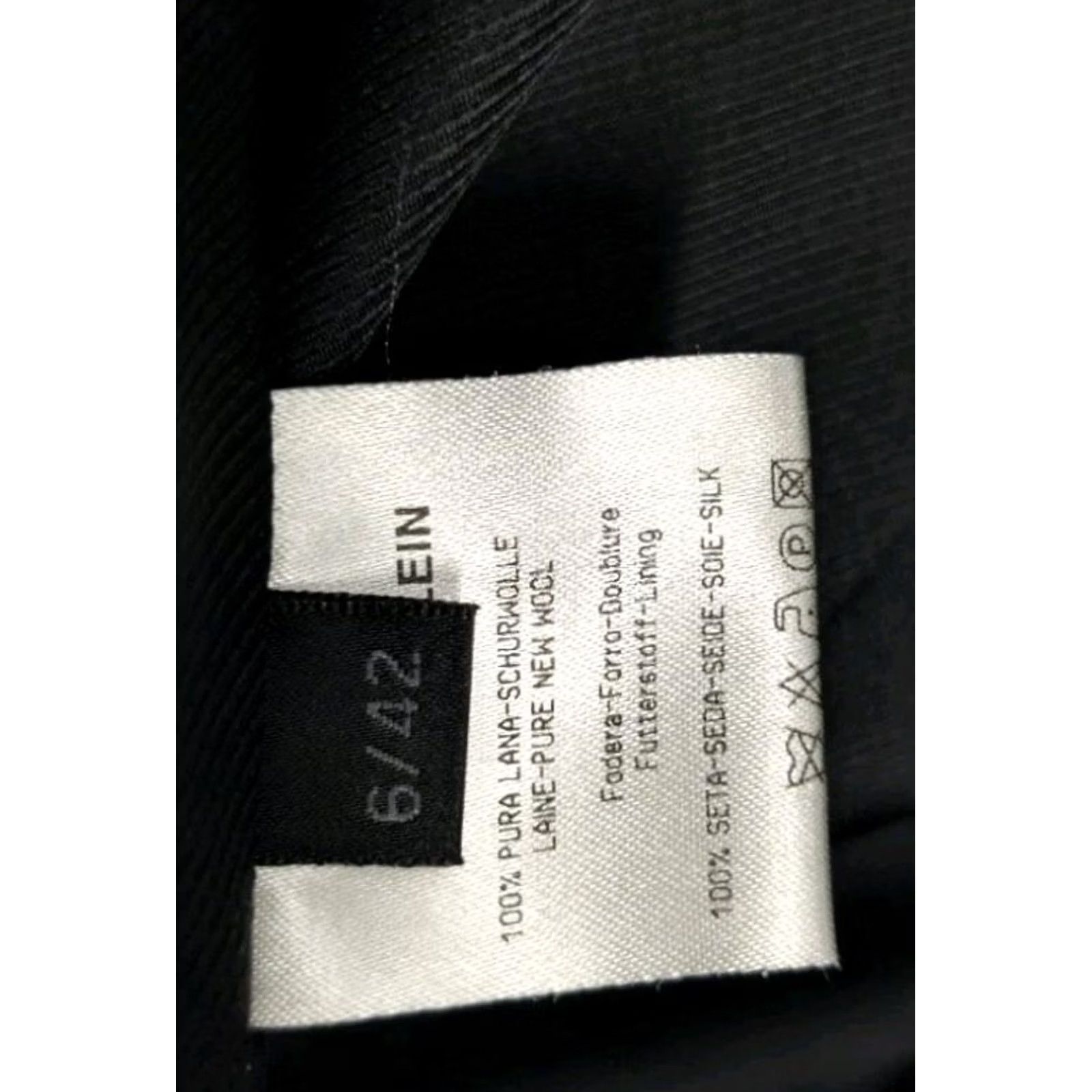 Calvin Klein VINTAGE Calvin Klein Collection Jacket Women Wool Fleece Black Mid-Length 34" 6 Small Details: Raw Hem, Snap Closure Size M / US 6-8 / IT 42-44 - 6 Thumbnail