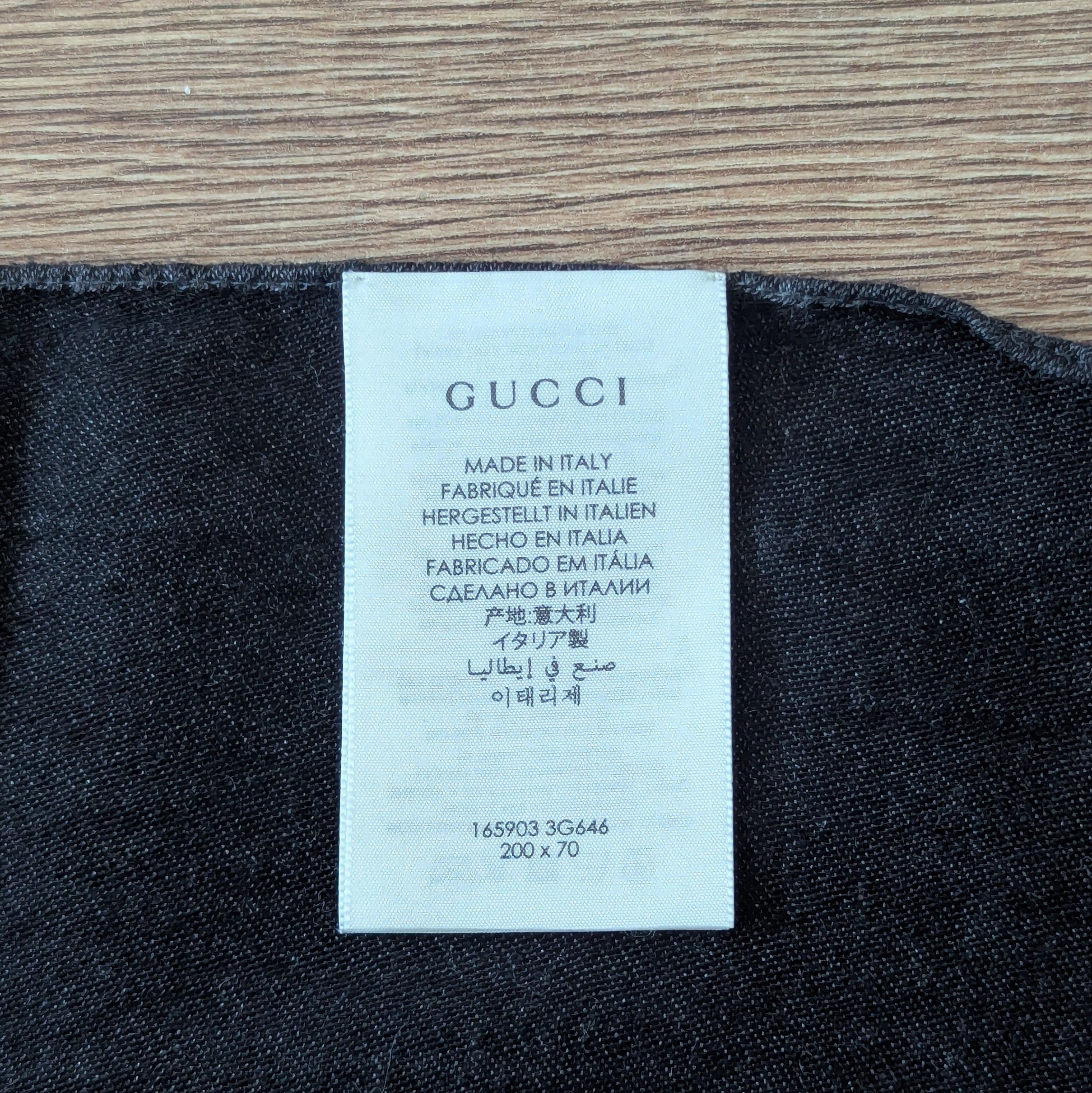 Gucci Gucci GG Monogram Scarf 200*70 Made In Italy 165903 3G646 Size ONE SIZE - 12 Thumbnail