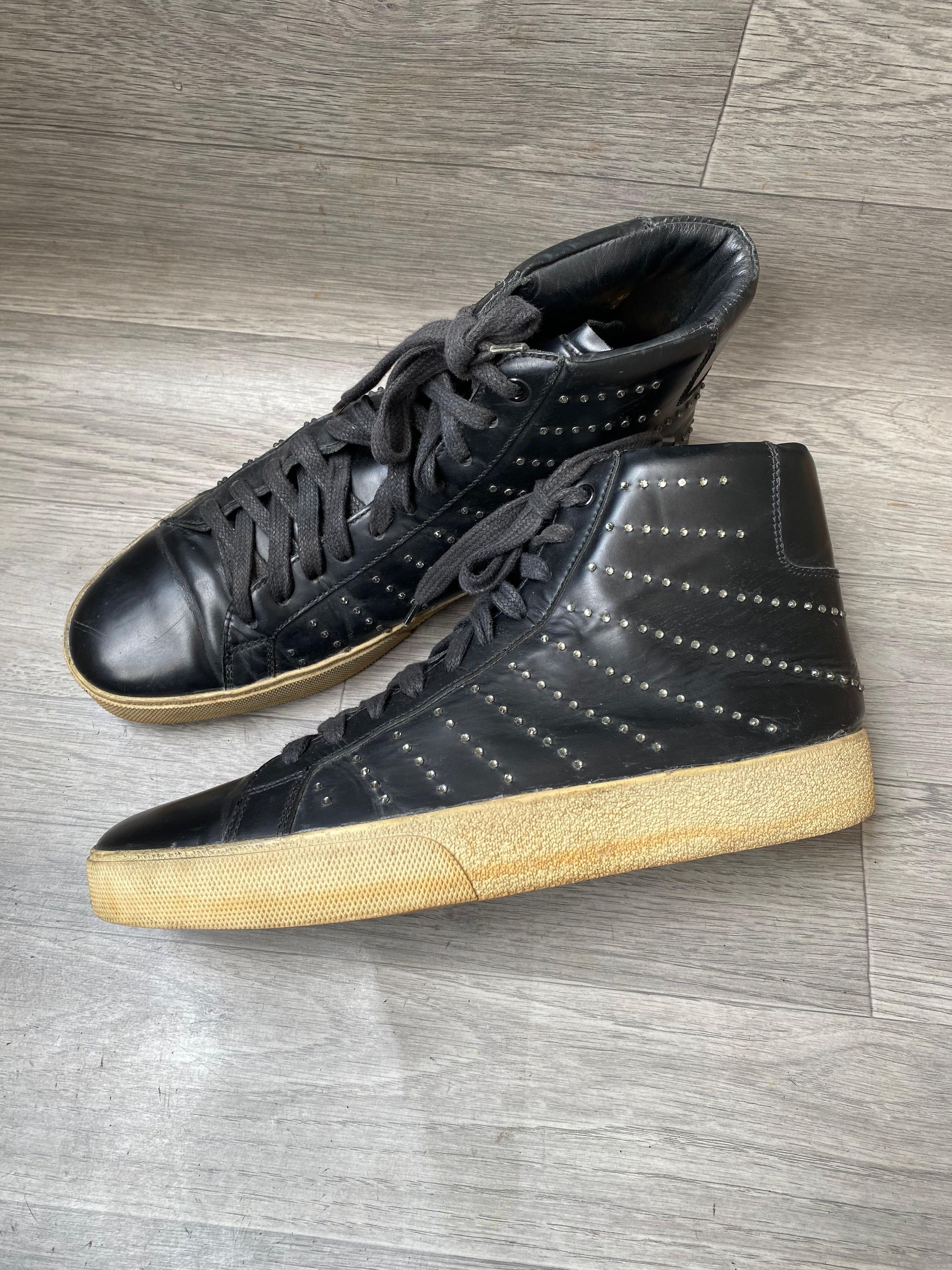 Saint Laurent Paris Saint Laurent Hi-Top Sneakers SL 06 Crystal Studded Size US 9.5 / EU 42-43 - 2 Thumbnail