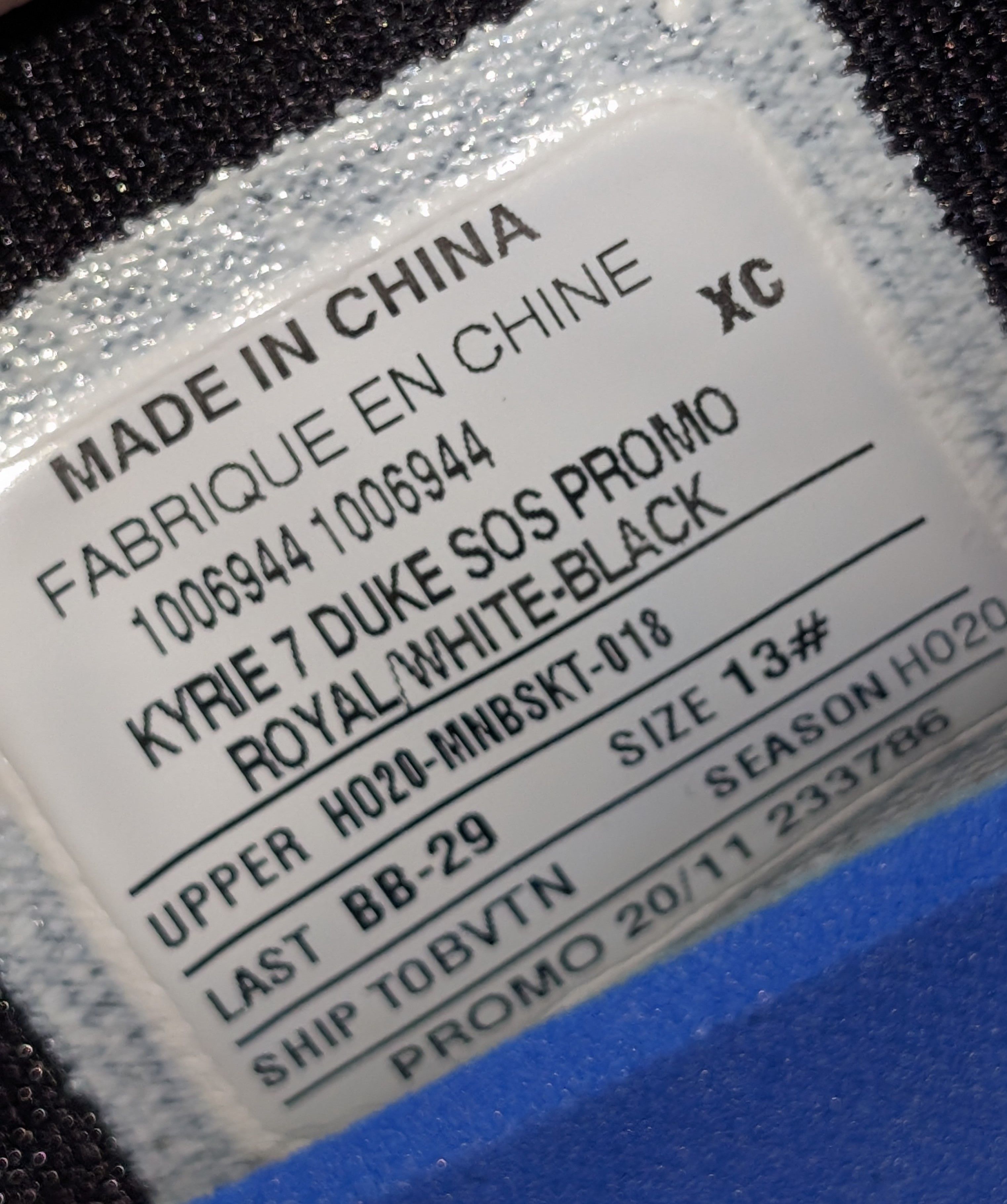 Nike Nike Kyrie 7 Duke Blue Devils PE PROMO *Unreleased* Size US 13 / EU 46 - 2 Thumbnail