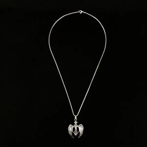 VIBE Wings Cross Necklace Crystal Chain Punk Gothic Size ONE SIZE - 7 Thumbnail