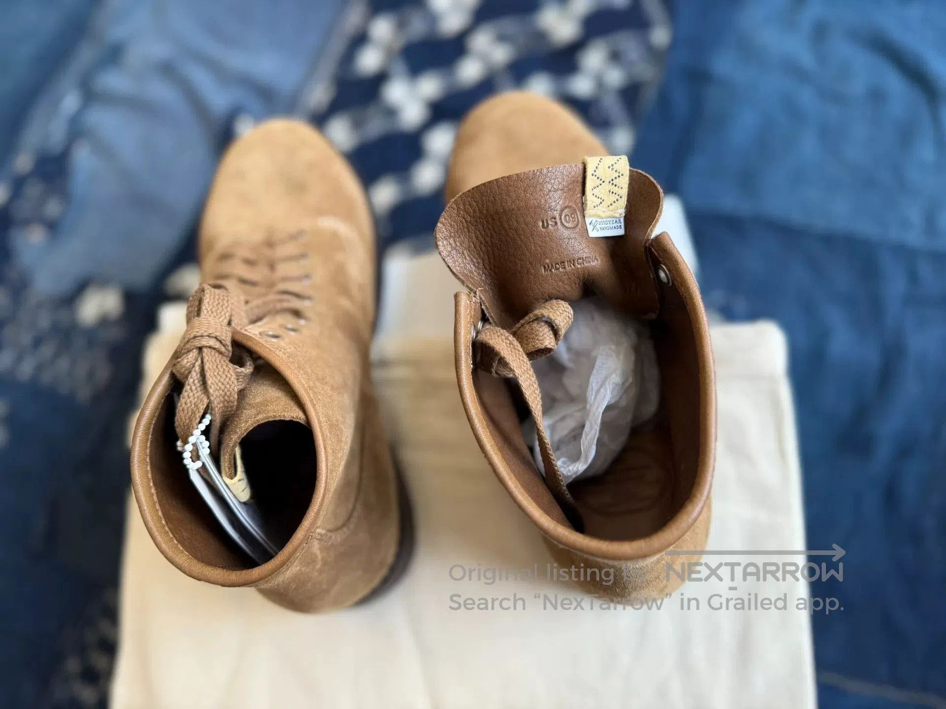 Visvim VISVIM Brigadier Boots-Folk in Beige. Size US 10 / EU 43 - 7 Thumbnail