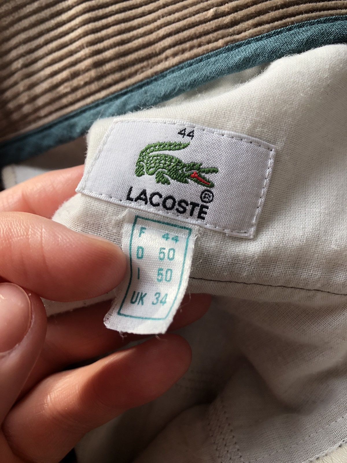 Lacoste × Vintage RARE LACOSTE VINTAGE CORDUROY QUALITY PANTS Size US 36 / EU 52 - 3 Thumbnail