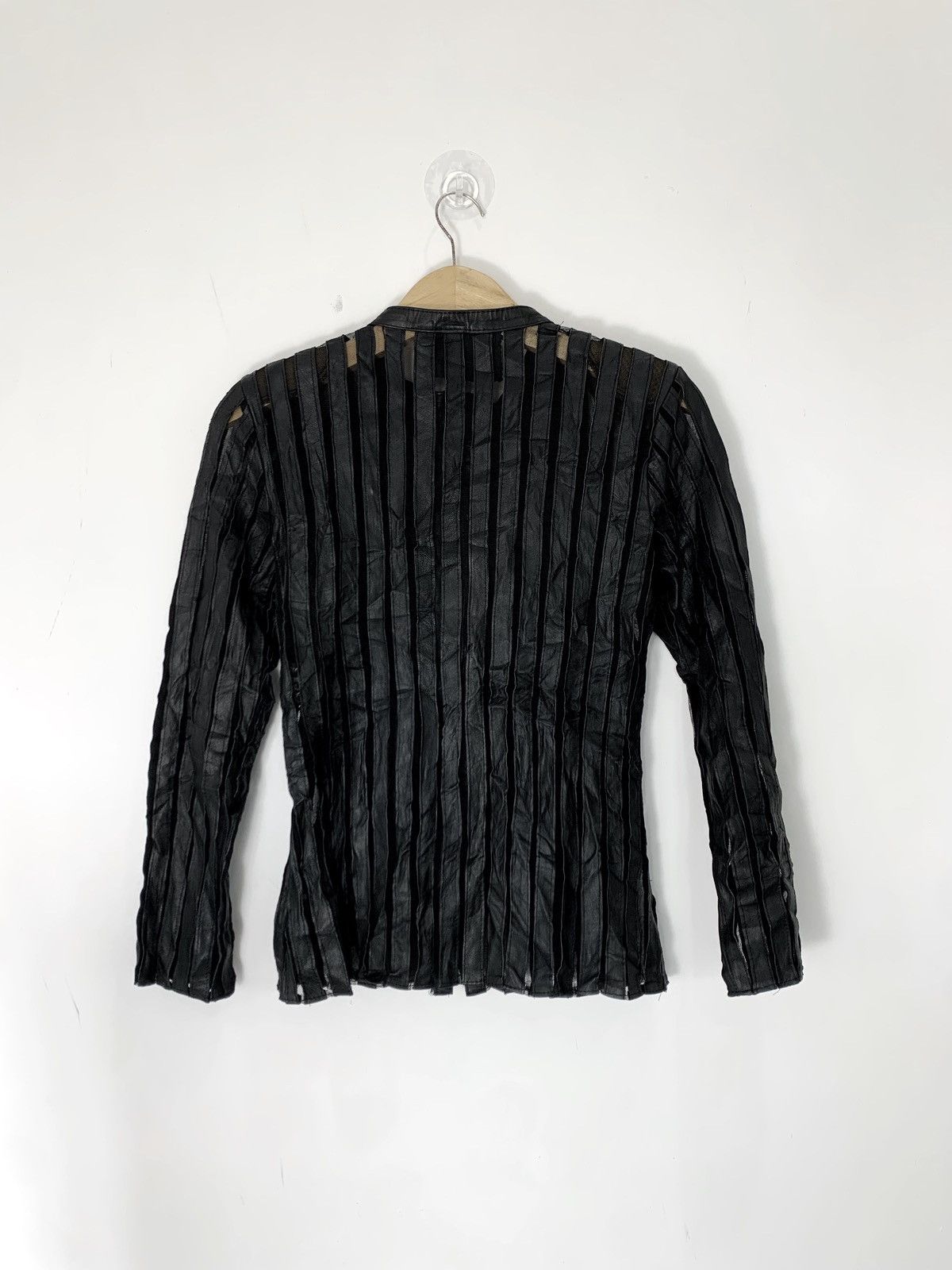 Designer 80/90s leather hybrid fishnet jackets Size S / US 4 / IT 40 - 2 Thumbnail