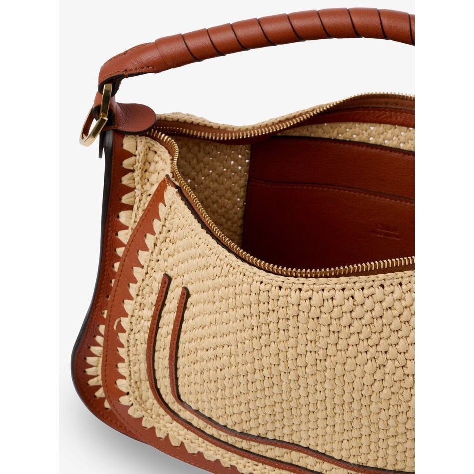Chloe Chloe Small Clay Brown Soft Raffia Shoulder Bag New & Authen Size ONE SIZE - 4 Thumbnail