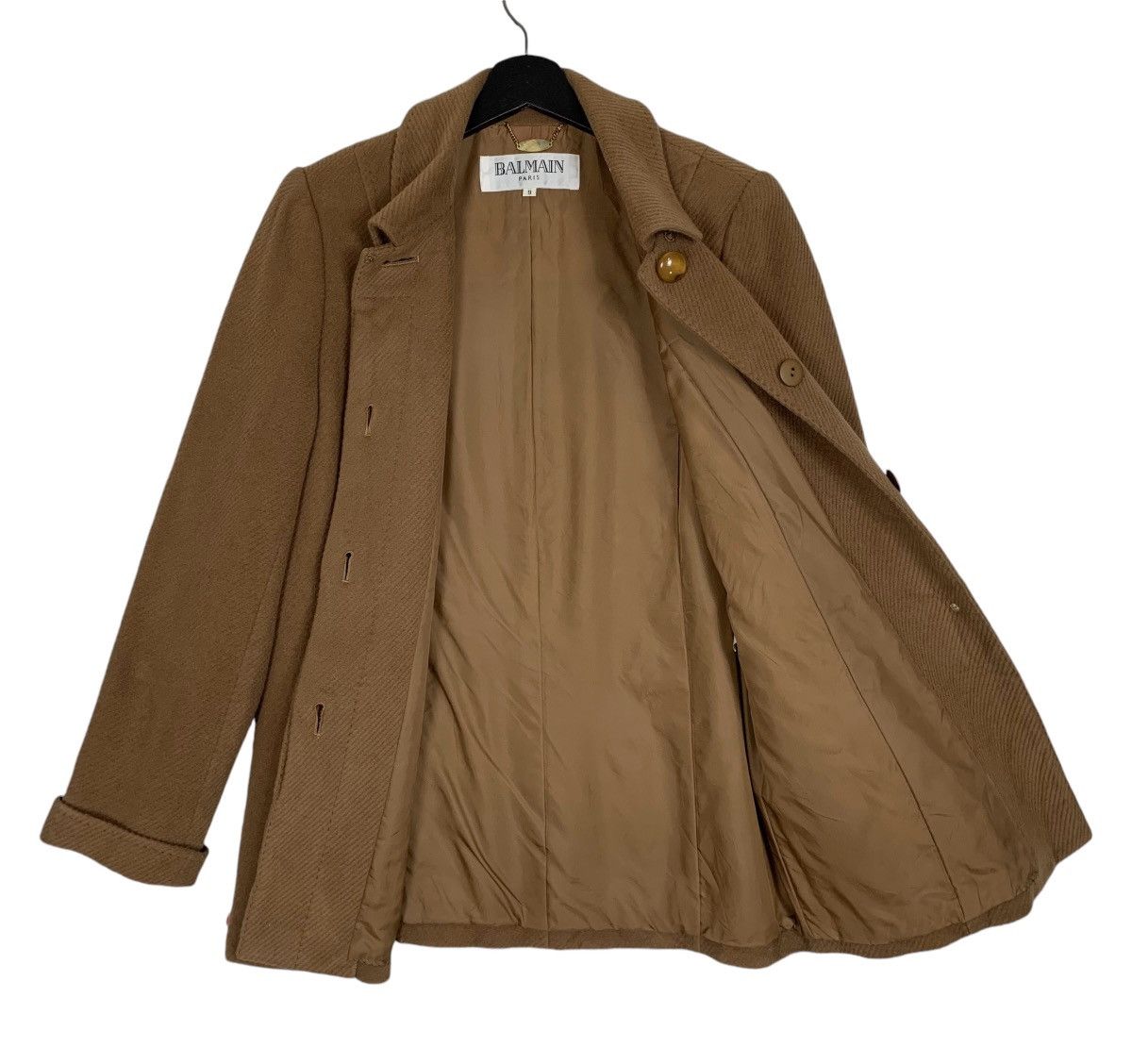 Balmain vintage Balmain Paris Designer Luxury Coat OverCoat Size S / US 4 / IT 40 - 7 Thumbnail