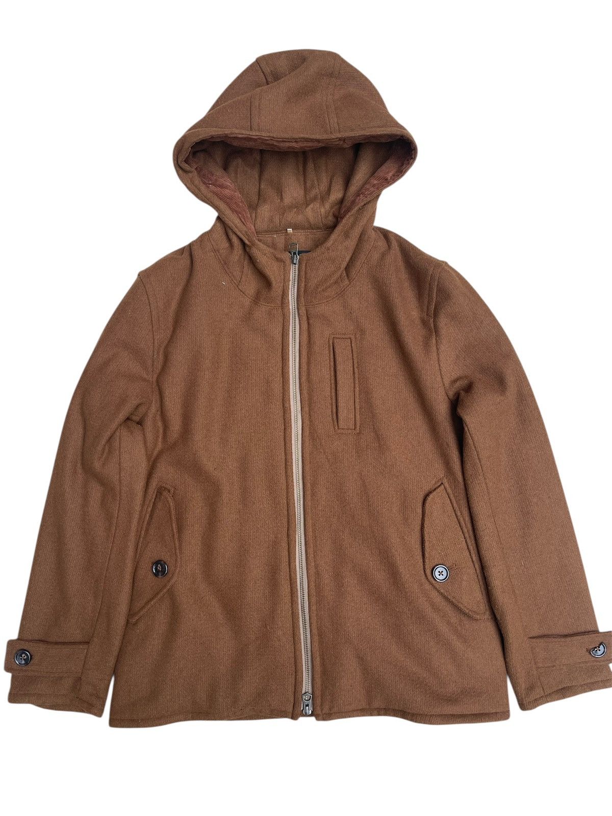 Johnbull Vintage Johnbull Brown Wool-Blend Hood Jacket - Plaid Lined Size US M / EU 48-50 / 2 - 2 Thumbnail