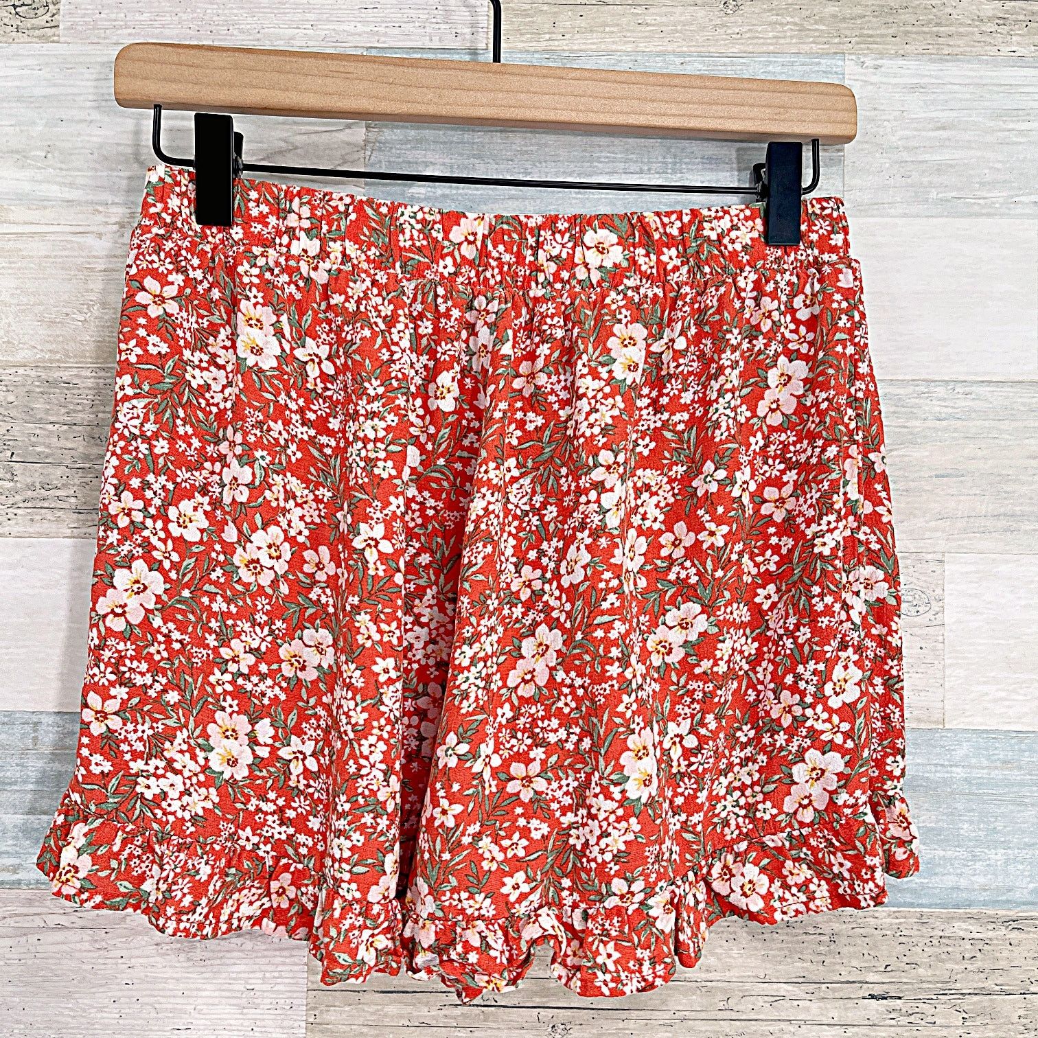 American Eagle Outfitters American Eagle Floral Pull On Short Orange Womens Small Size 27" / US 4 / IT 40 - 2 Thumbnail