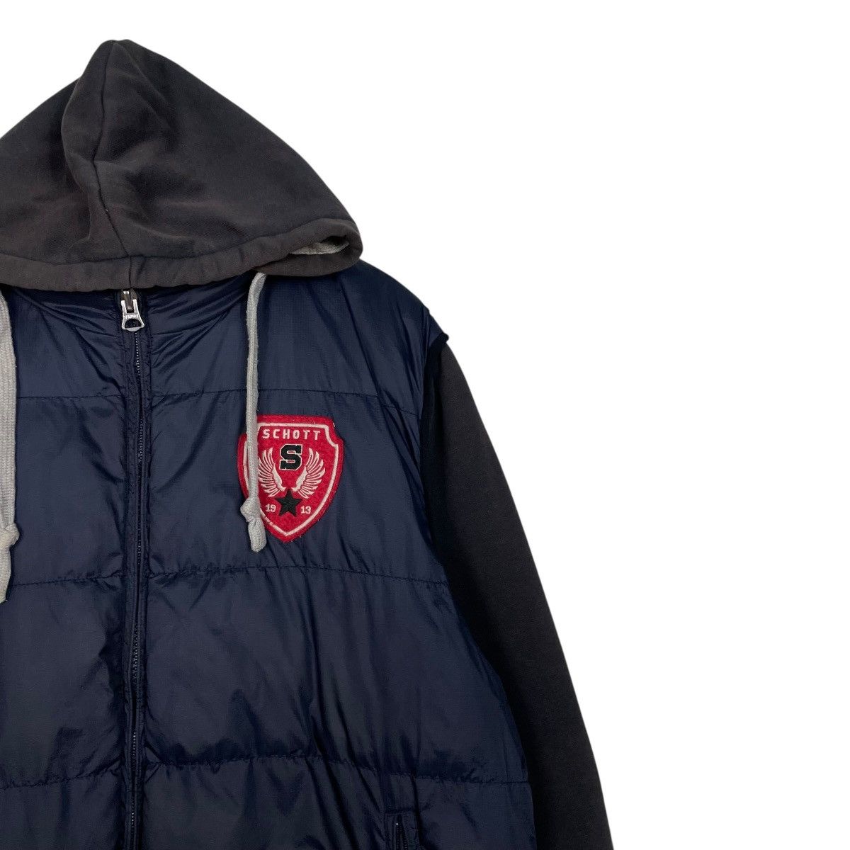 Schott Schott NYC Quilted Hooded Jacket Size US L / EU 52-54 / 3 - 5 Thumbnail