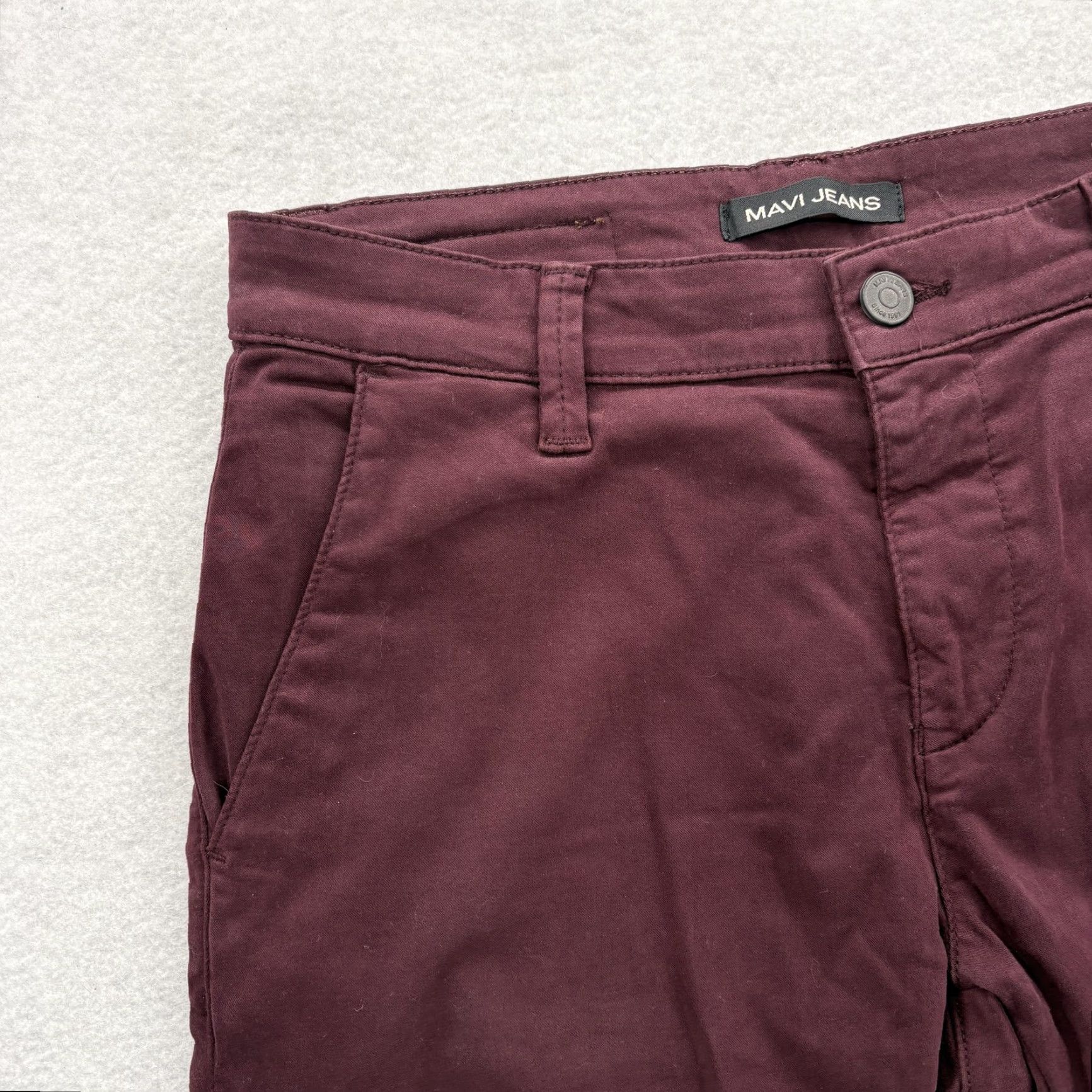 Mavi Mavi Johnny Pants Mens 30x28 Burgundy Slim Leg Chino Twill Stretch Casual Preppy Pants Mens Burgundy Chino Twill Stretch Johnny Size US 30 / EU 46 - 3 Thumbnail