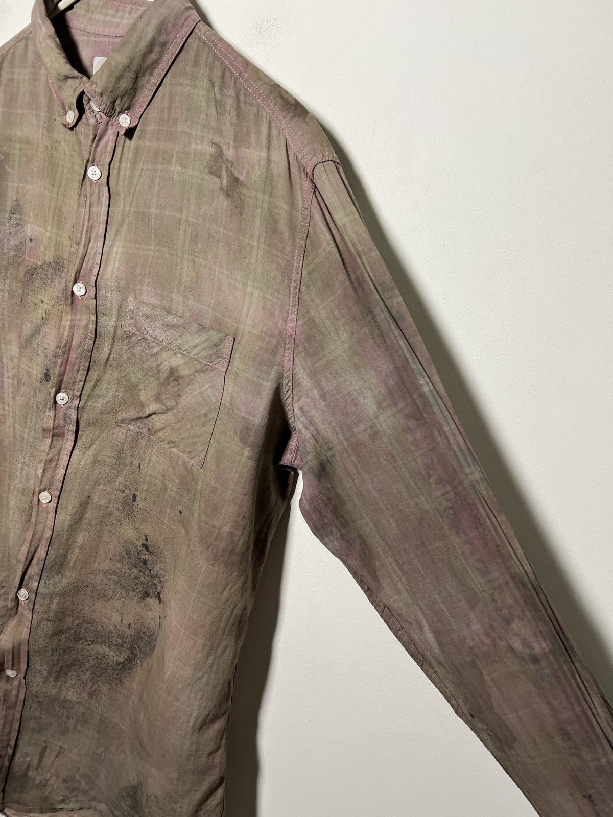 Acne Studios Acne Studios distressed and artfully chaotic painted shirt Size US M / EU 48-50 / 2 - 7 Thumbnail