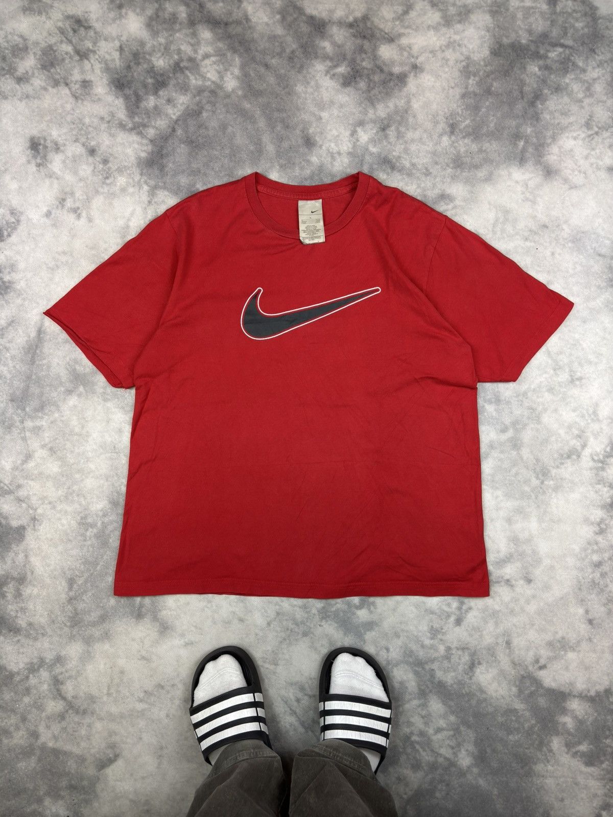 Nike Nike Vintage Big Swoosh Logo Rare T-Shirt Tee Y2k 90s Size US XL / EU 56 / 4 - 1 Thumbnail