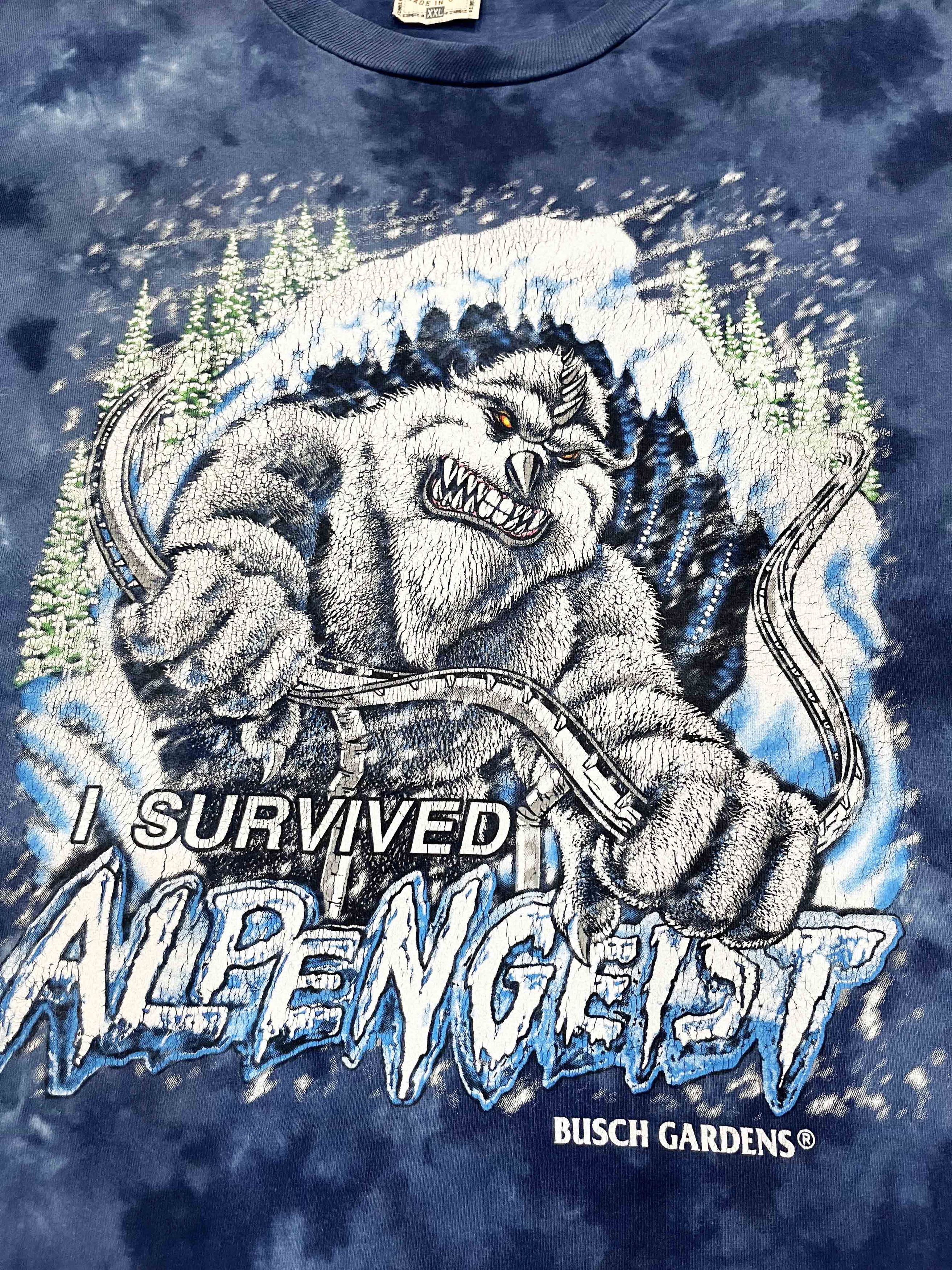 Vintage Vintage Alore Busch Garden I Survived Alpengeist T-Shirt Size US XXL / EU 58 / 5 - 2 Thumbnail