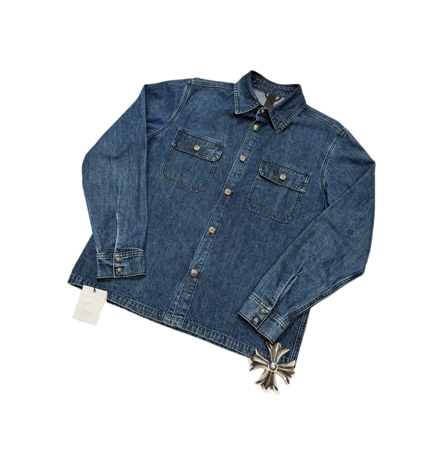 Chrome Hearts chrome hearts blue pocket denim shirt jacket Size US M / EU 48-50 / 2 - 1 Thumbnail