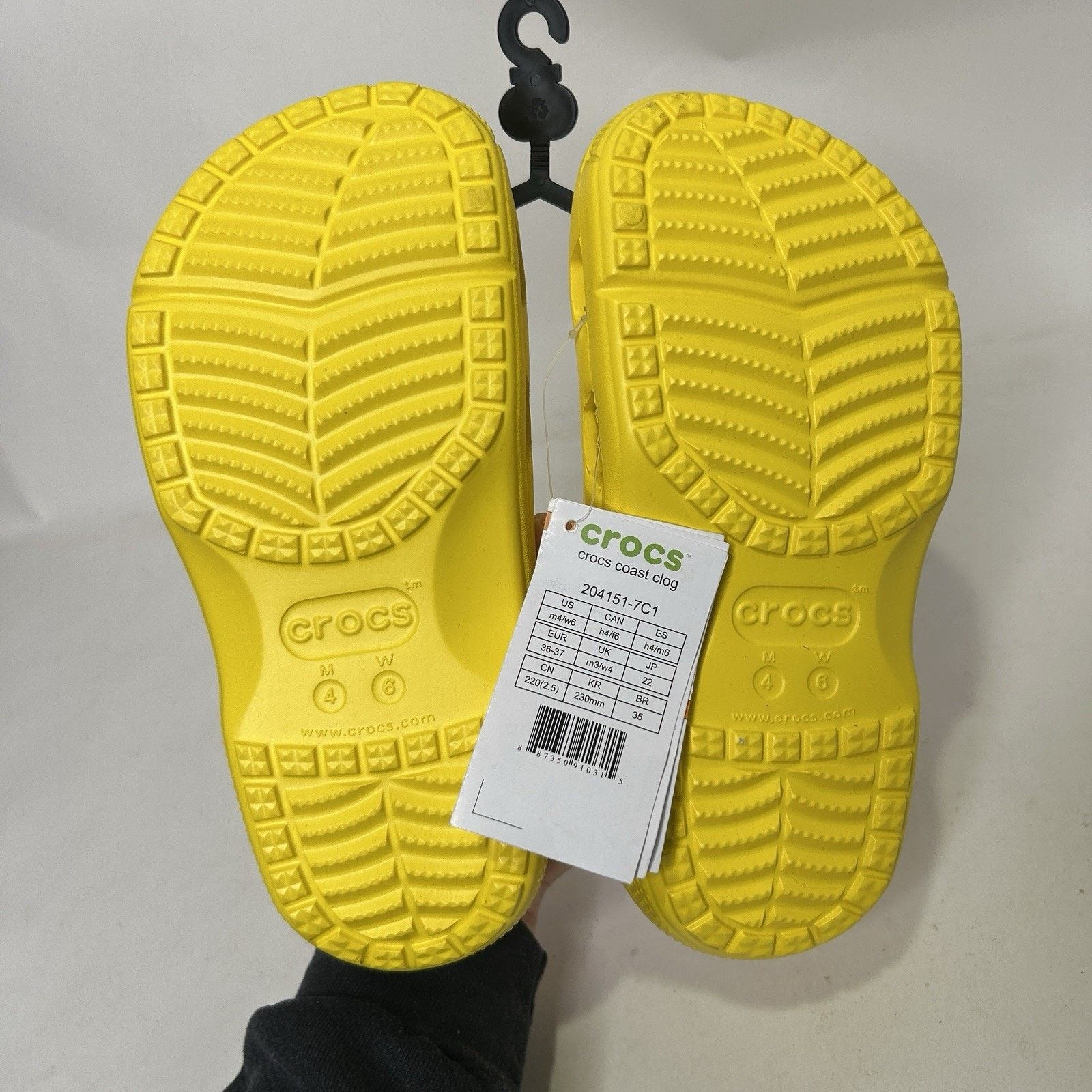 Crocs Crocs Unisex Coast Clog “Lemon Yellow” Men’s 4/Women’s 6 New Size US 6 / IT 36 - 5 Thumbnail