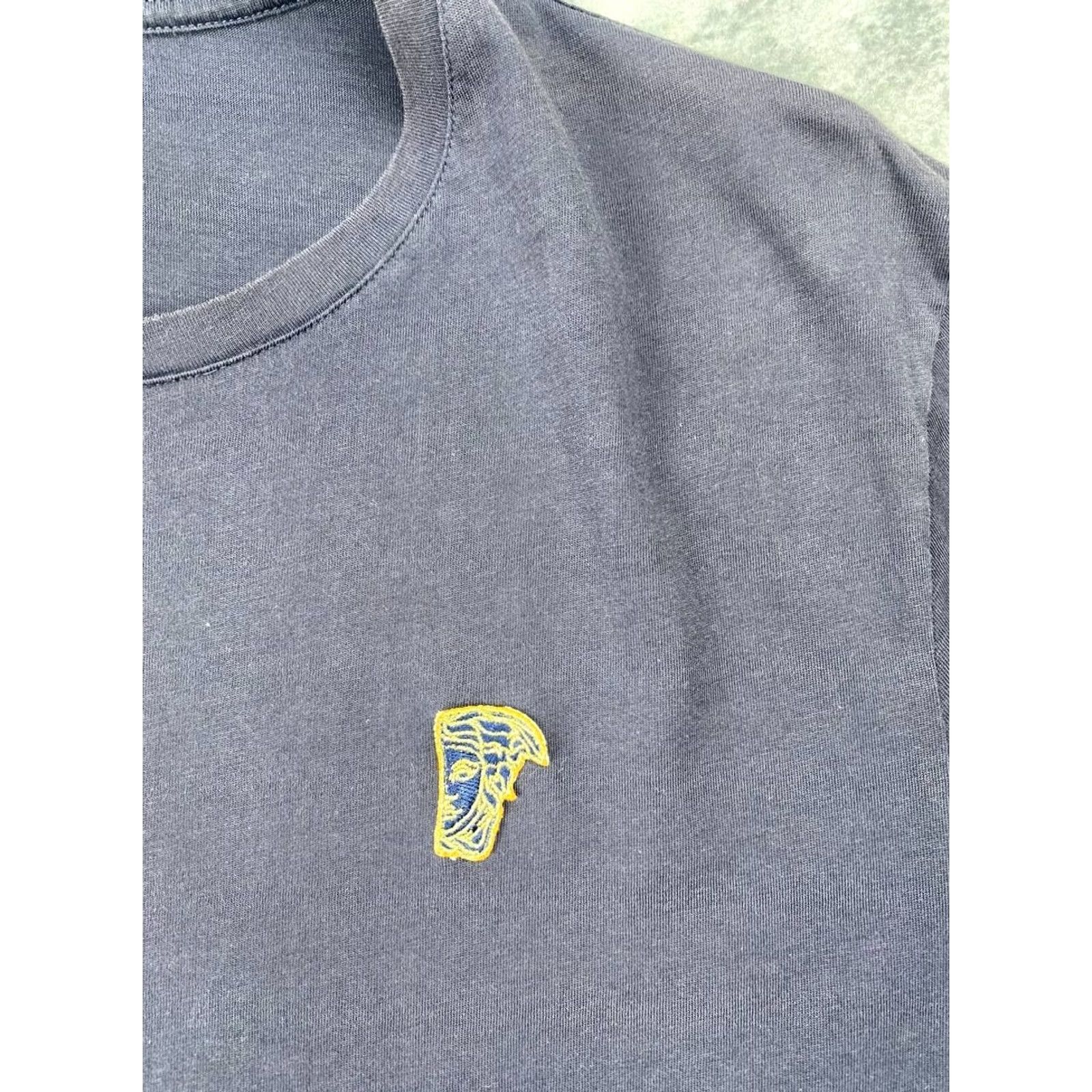 Vintage Versace Collection T-Shirt Men L Blue Logo Crew Neck Short Sleeve Shirt Designer All Seasons 55.5 Chest 72.5 Length 46.5 Shoulders Italy Cotton Size US L / EU 52-54 / 3 - 3 Thumbnail