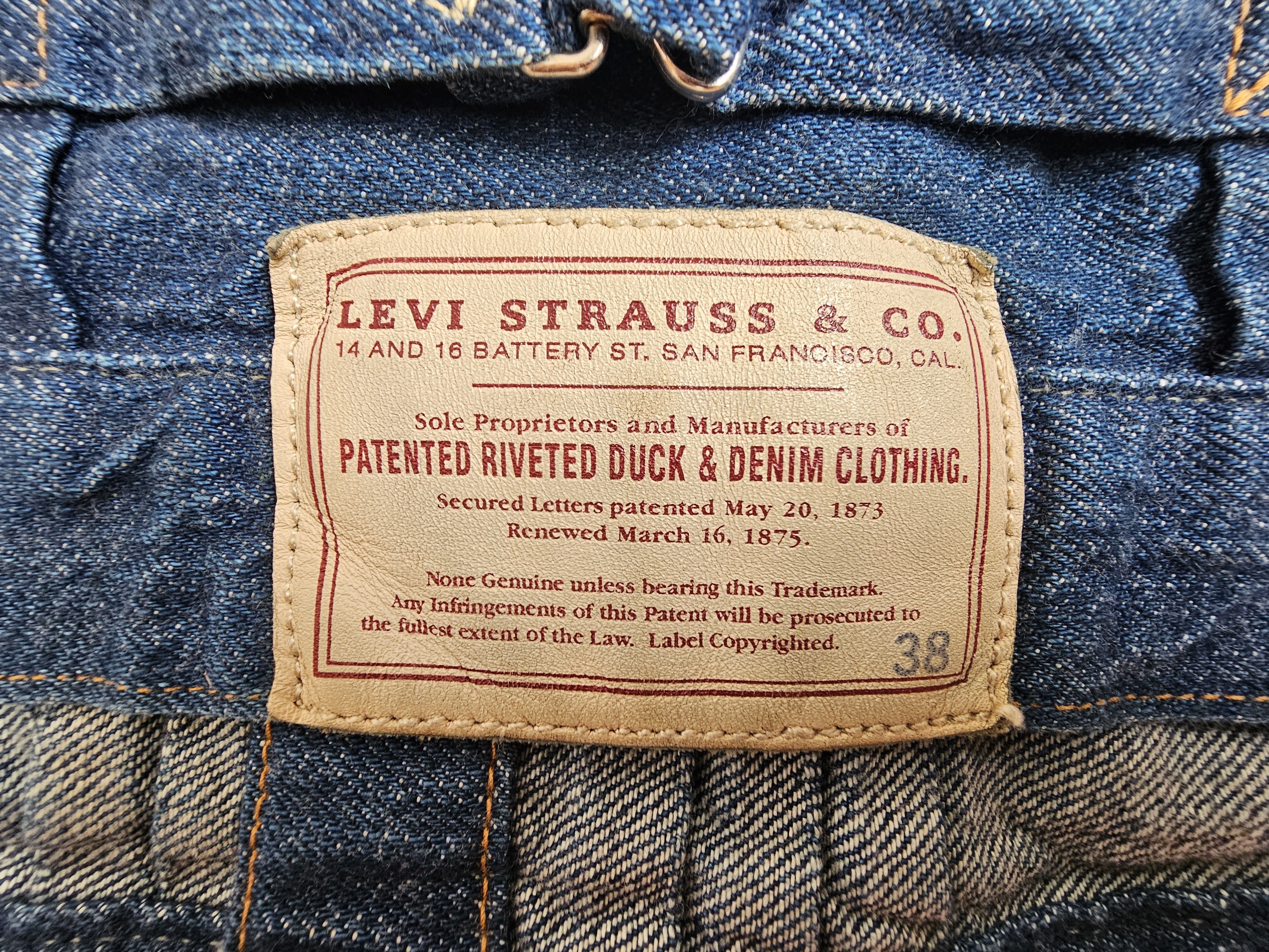 Levi's Vintage Clothing LVC 1880 Pleated Denim Jacket 1879 1920 1936 501XX 506XX Size US M / EU 48-50 / 2 - 3 Thumbnail