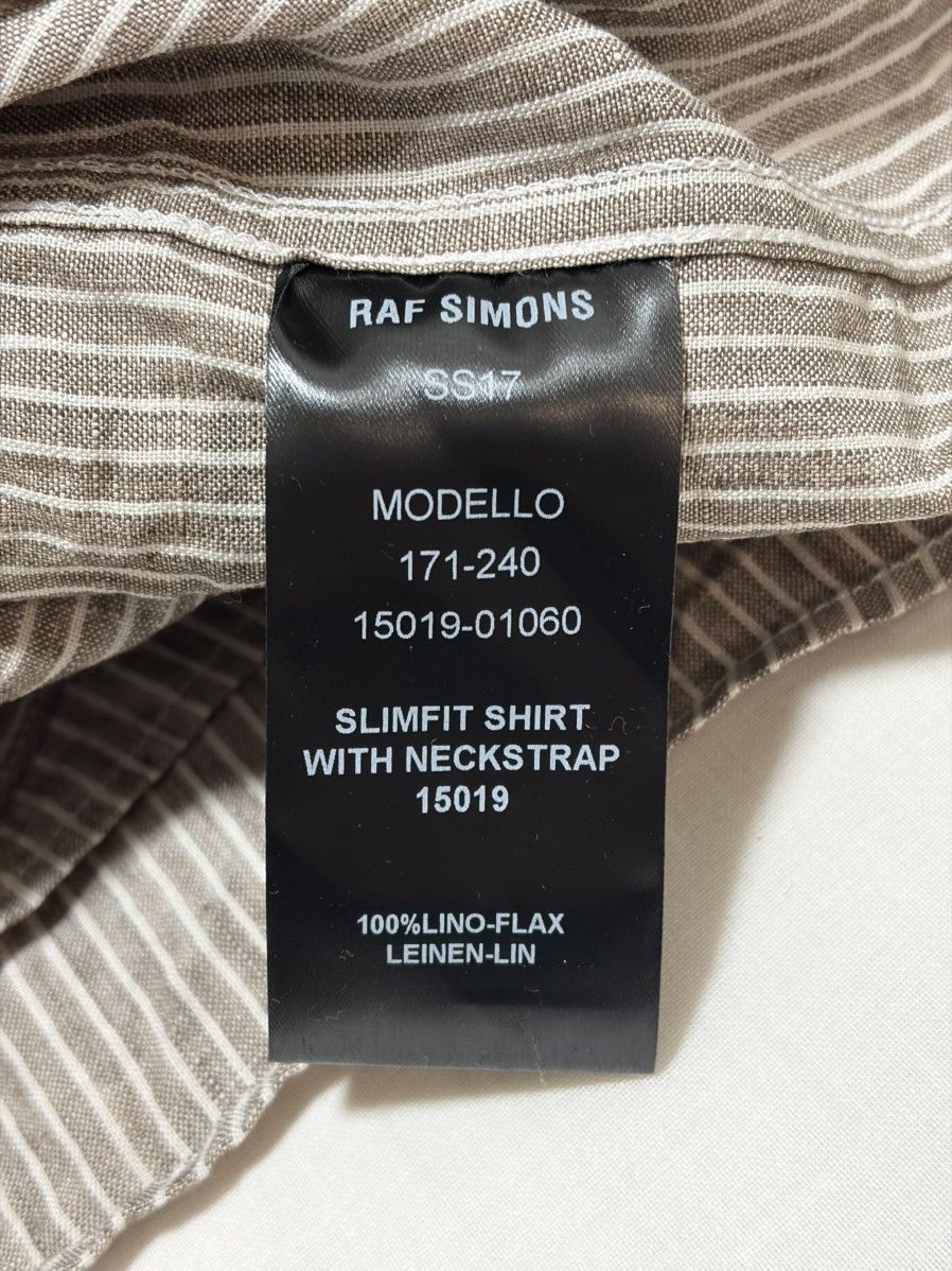 Raf Simons S/S 17 Slim Fit Neckstrap Button Shirt Size US S / EU 44-46 / 1 - 3 Thumbnail