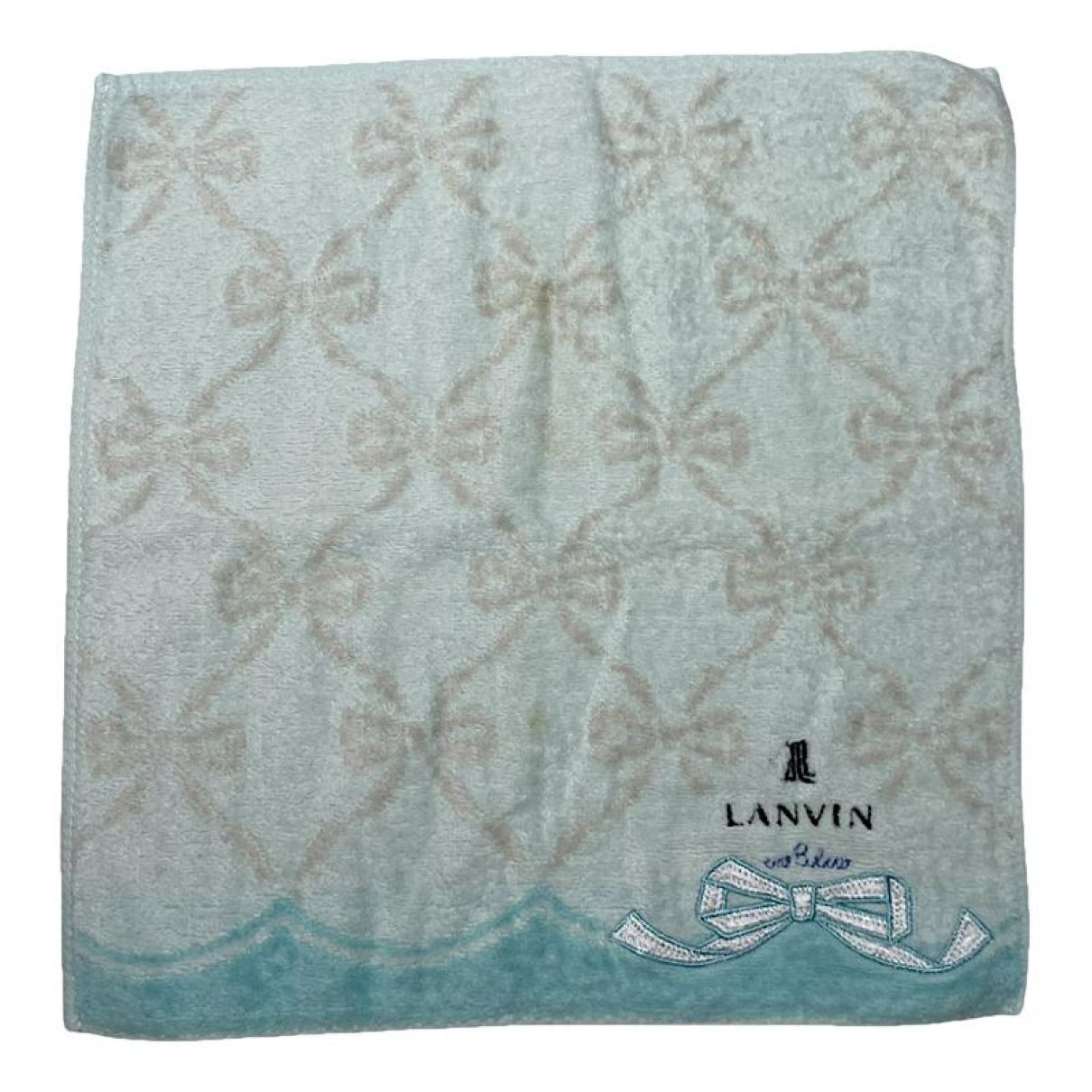 Lanvin Turquoise Silk Scarf Size ONE SIZE - 1 Thumbnail