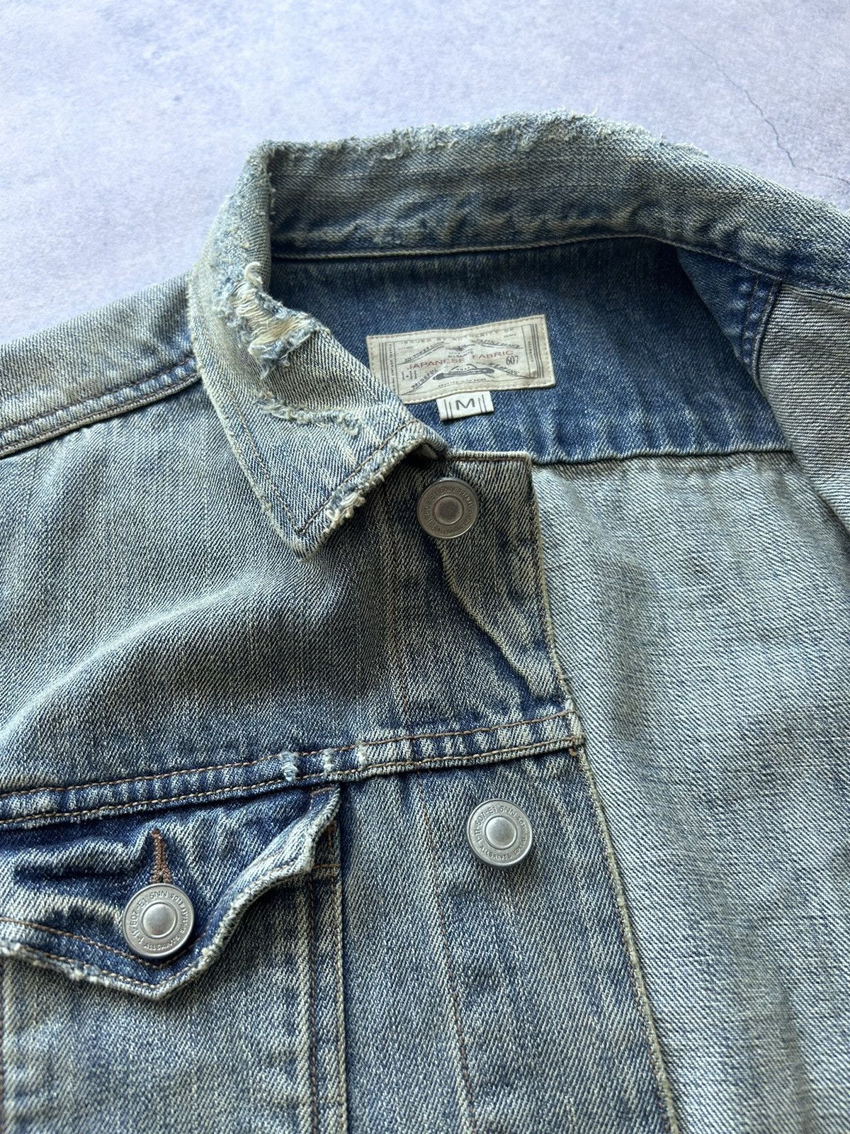 Allsaints Vintage Allsaints Japanese fabric denim jacket mens Size US M / EU 48-50 / 2 - 6 Thumbnail
