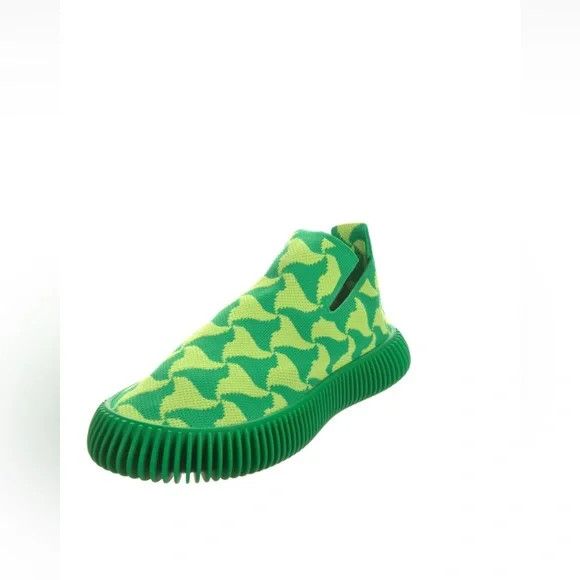 Bottega Veneta o1y0725 Rubber Low-Top Sneakers in Green/Lime Green Size US 5 / IT 35 - 2 Thumbnail