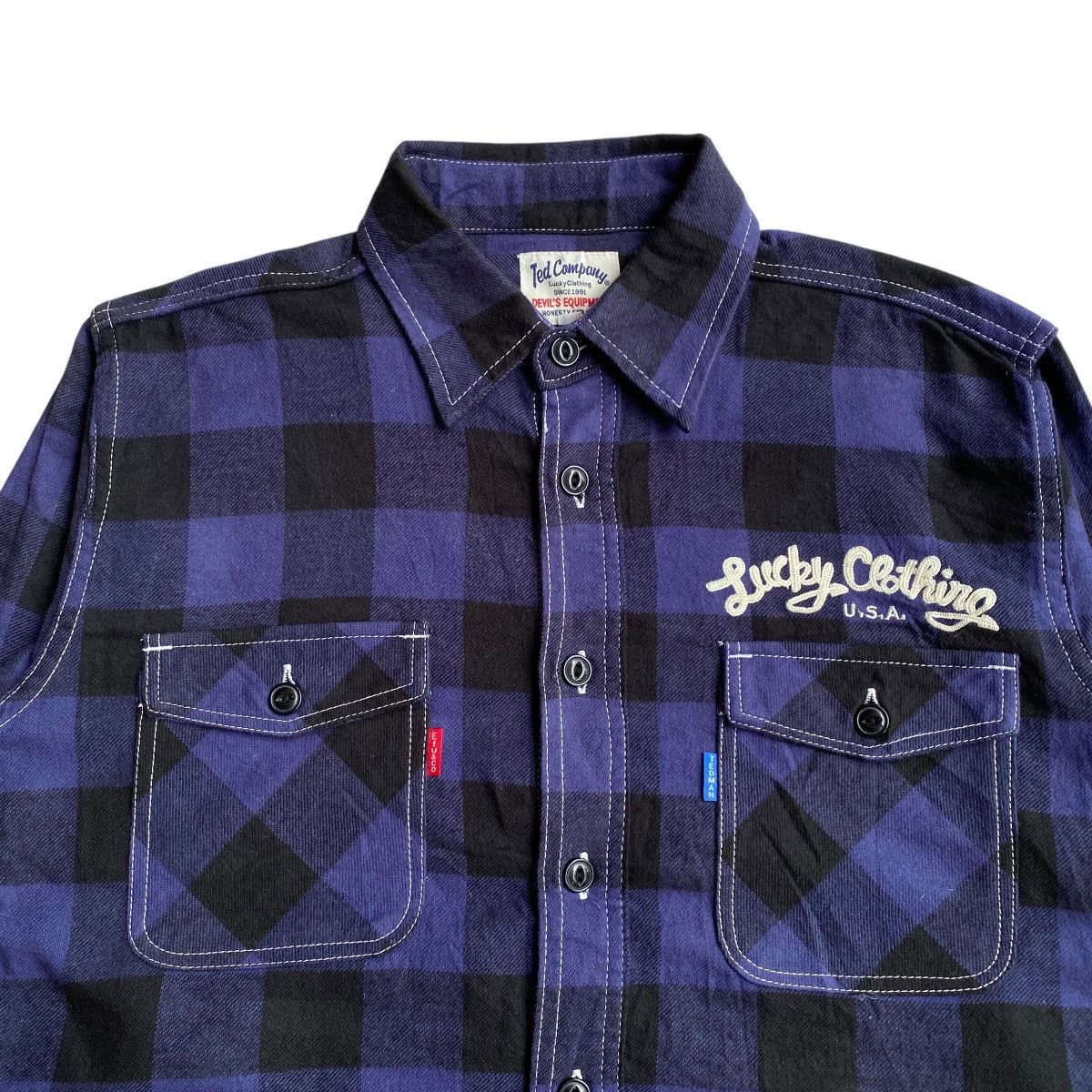 Tedman Ted Company Lucky Clothing Plaid Flannel Shirts Size US M / EU 48-50 / 2 - 4 Thumbnail