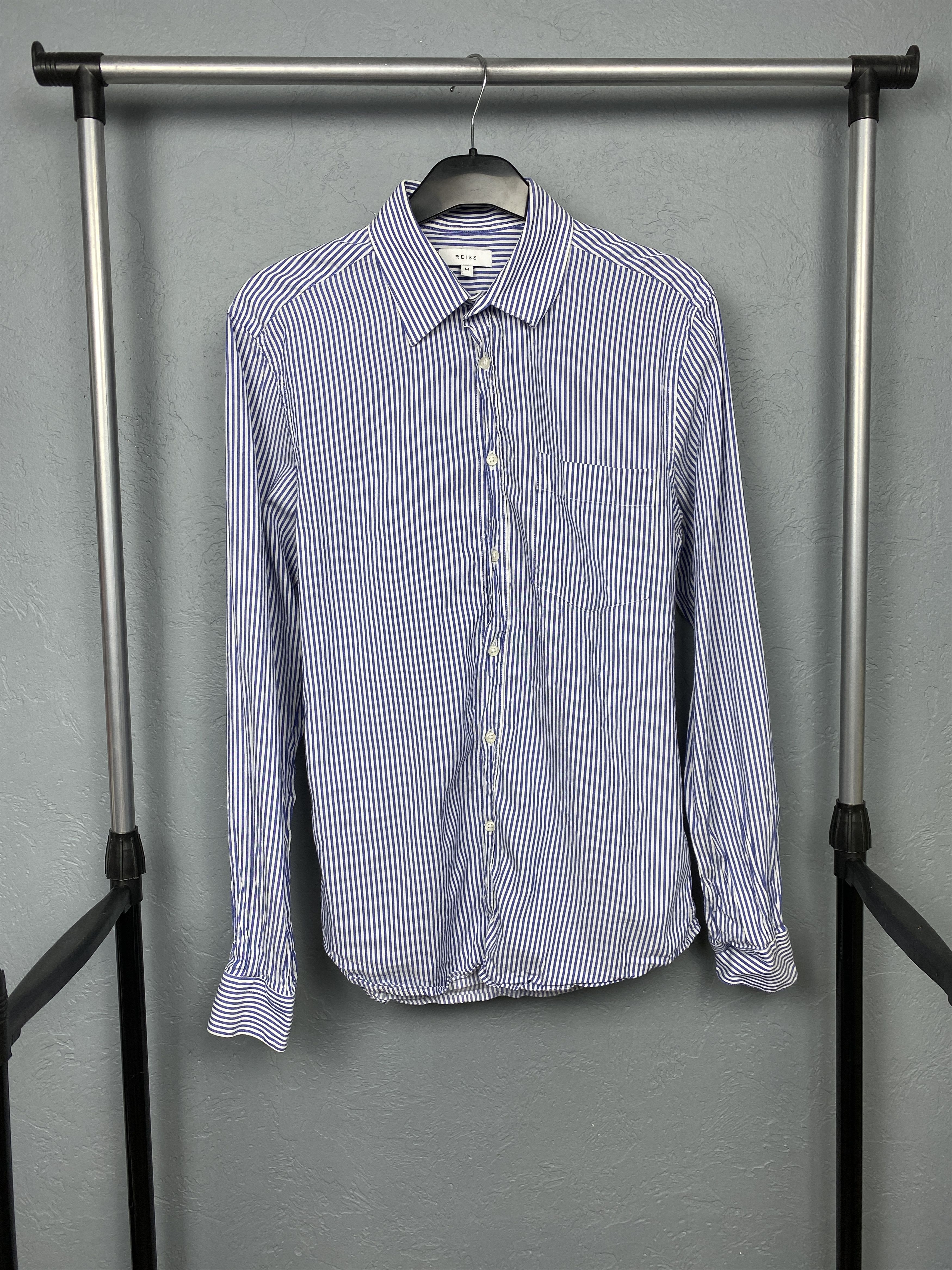 Reiss Reiss Mens Long Sleeve Striped Shirt Size US M / EU 48-50 / 2 - 1 Thumbnail