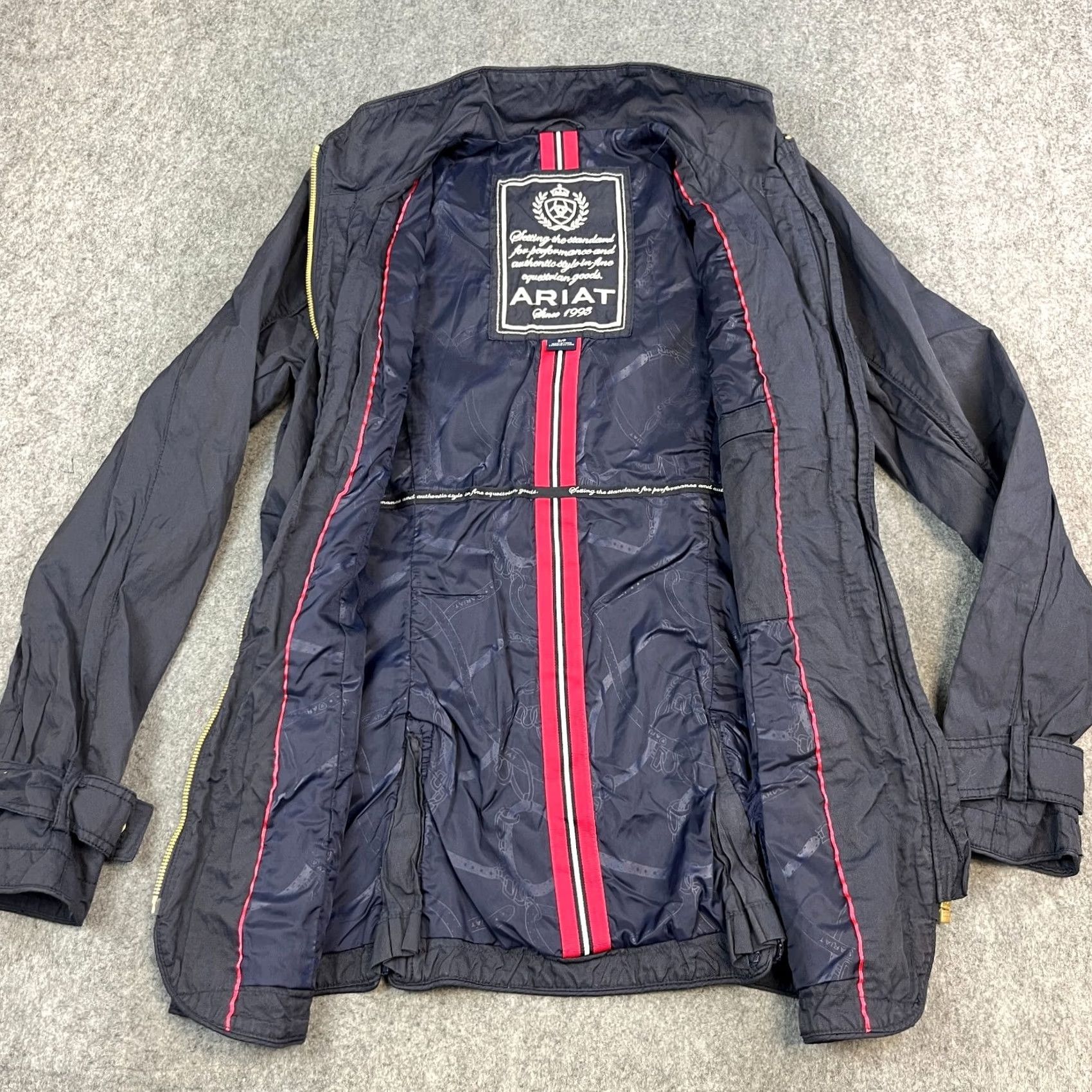 Ariat Ariat Field Jacket Womens Small Navy Equestrian Gold Zip Country 4 Pocket Size S / US 4 / IT 40 - 3 Thumbnail