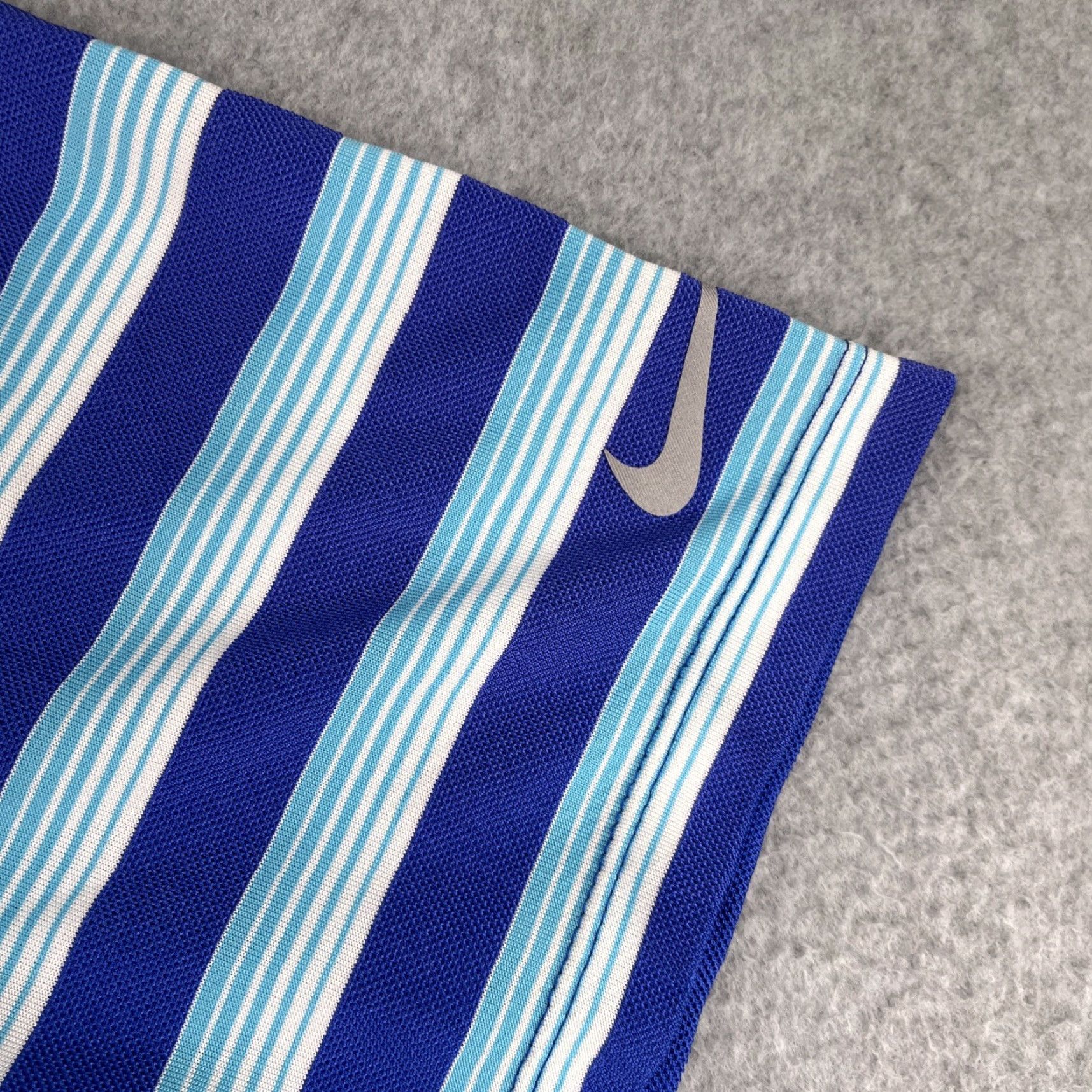 Nike Nike Golf Tour Performance Polo Shirt Mens L Blue Striped Size US L / EU 52-54 / 3 - 6 Thumbnail