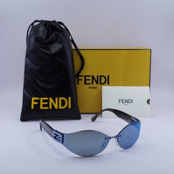 Fendi 🕶️ New Fendi FE40159U 84C Sunglasses - Matte Black Frame Size ONE SIZE - 9 Thumbnail