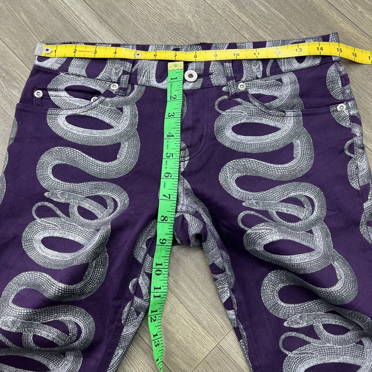 Hysteric Glamour Rare💜 1999s Hysteric Glamour Snake Printed Flared Jeans Y2K Size US 28 / EU 44 - 21 Thumbnail