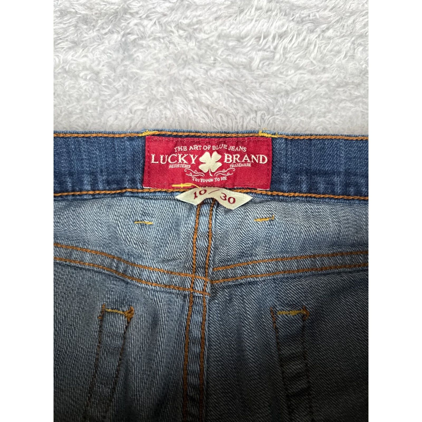 Lucky Brand Lucky Brand Jeans Womens 10 Blue Denim Crop Sweet N Crop Straight Leg Cotton 31x24 Jeans Size 32" / US 10 / IT 46 - 6 Thumbnail