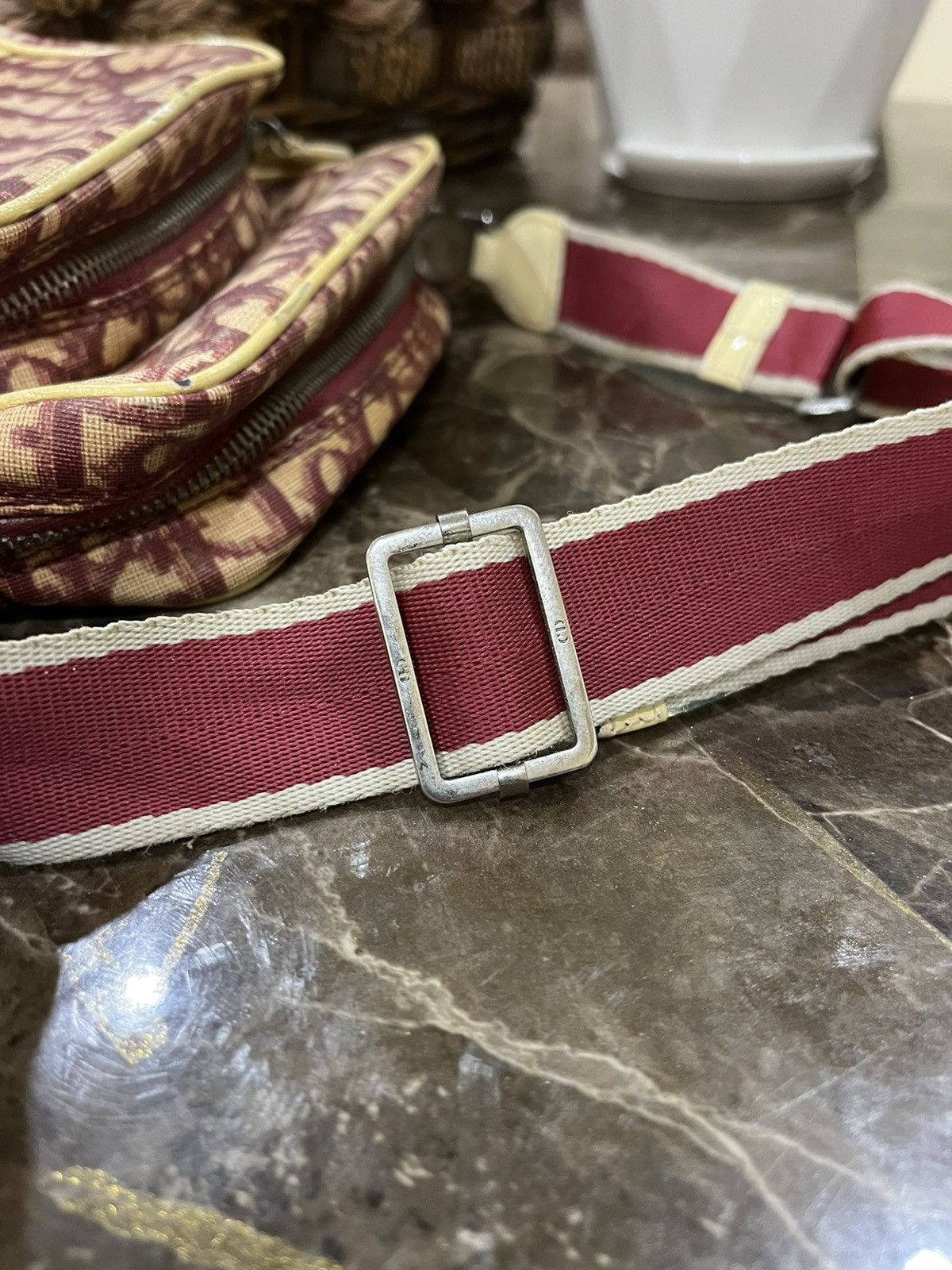 Christian Dior Monsieur CHRISTIAN DIOR Red Trotter Canvas Crossbody Amazon Bag Size ONE SIZE - 17 Thumbnail