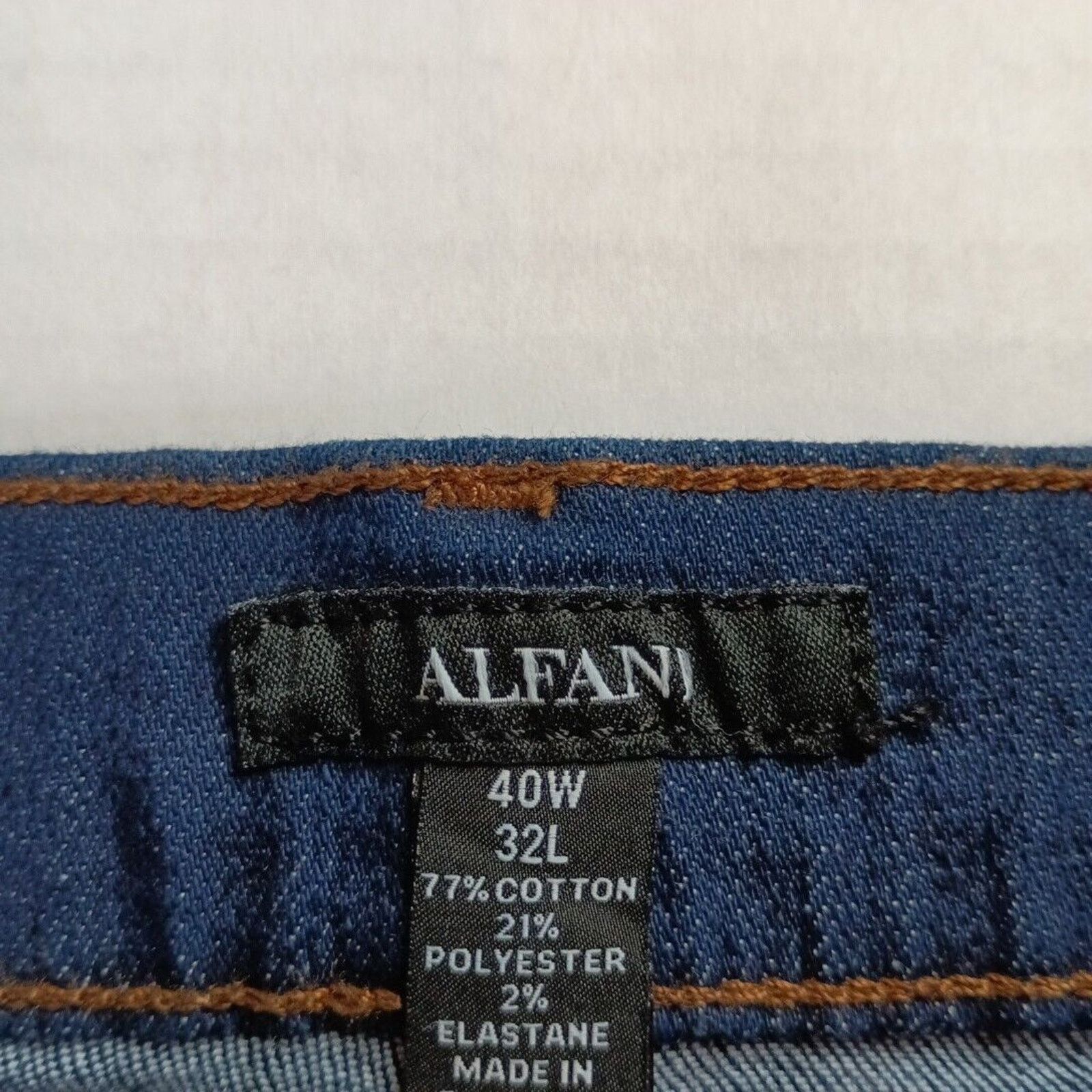Alfani Alfani Jeans Men's Size 40x32 Blue Straight Leg David Rinse Size US 40 / EU 56 - 5 Thumbnail