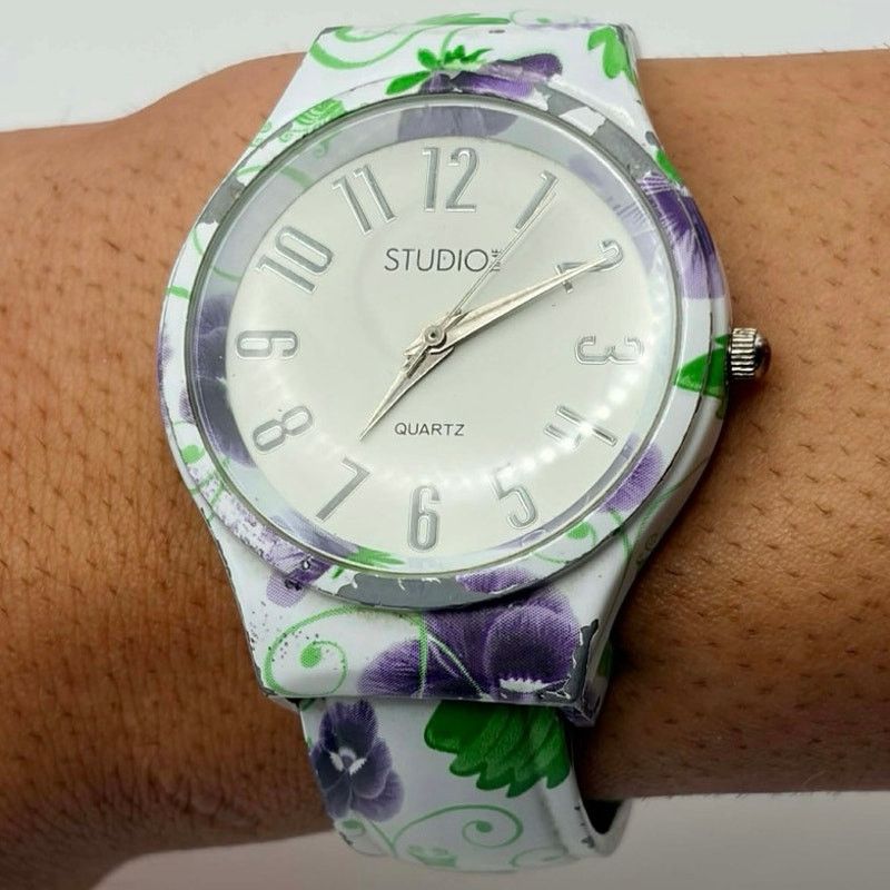 Other Purple & Green Floral Studio Time Watch Size ONE SIZE - 2 Thumbnail