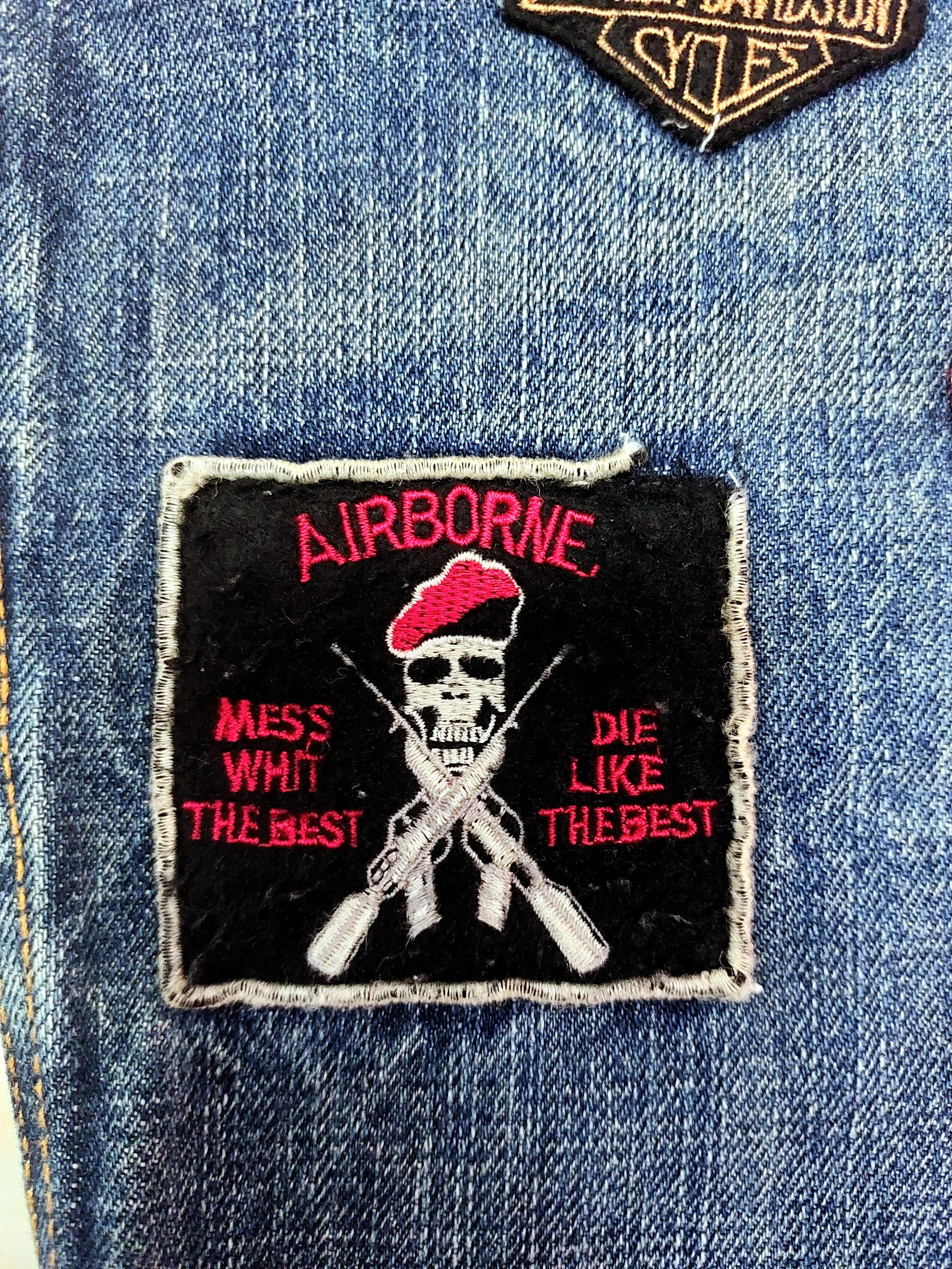 If Six Was Nine × Vintage Candy Robot Patch Bikers Logo Denim Size US 31 - 20 Thumbnail