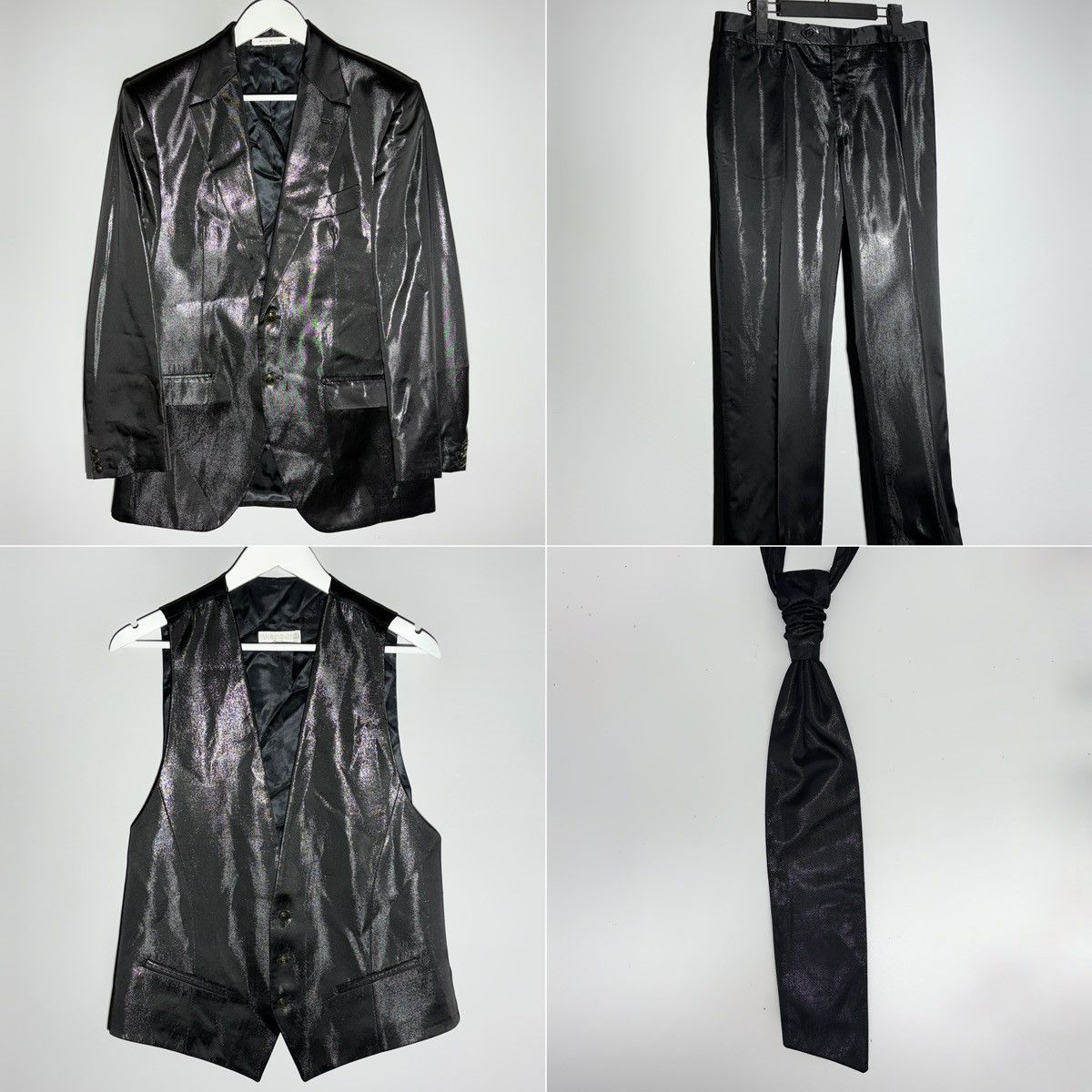 Carlo Pignatelli Carlo Pignatelli Cerimonia Black Shiny Metallic Glossy Set Size 50R - 1 Thumbnail