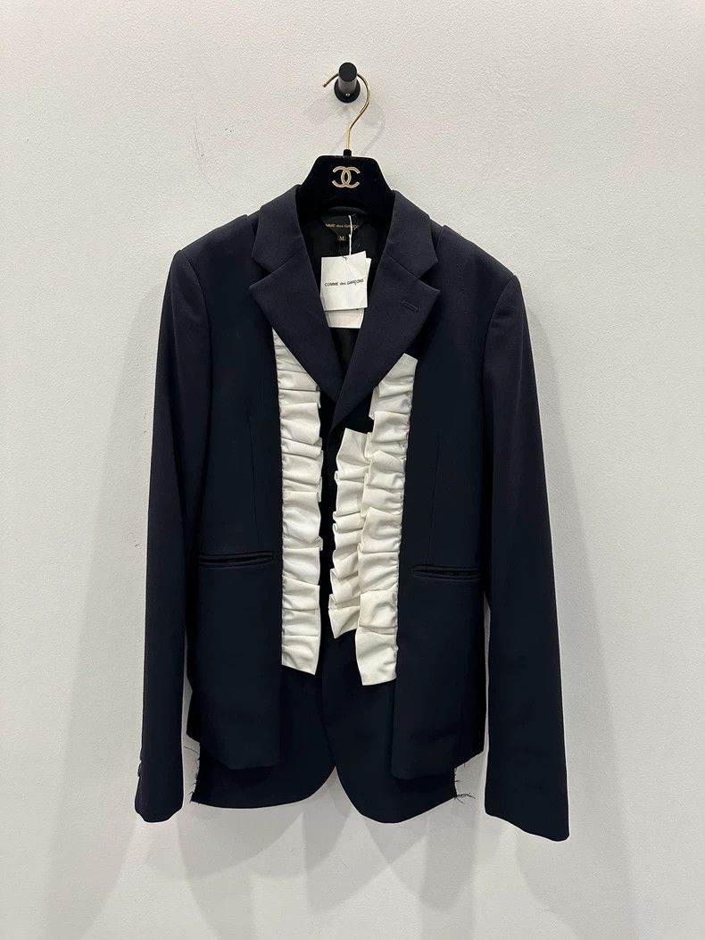 Comme des Garcons Comme Des Garcons White petal logo dark blue women's wool Size M / US 6-8 / IT 42-44 - 1 Thumbnail