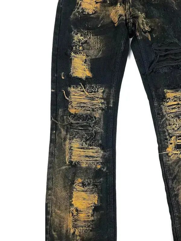 Japanese Brand VIBE Vintage handmade ripped raw edge micro-flared jeans Size US 32 / EU 48 - 2 Thumbnail