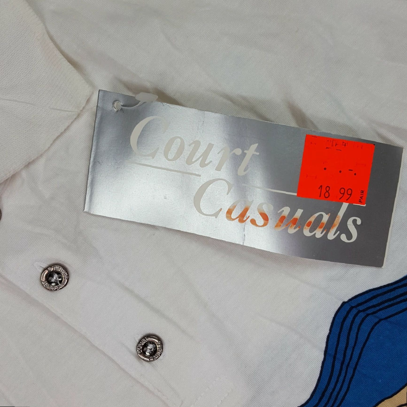 Vintage VINTAGE Court Casuals Polo Shirt White Striped 90s Golf Tennis Short Sleeve Size M Mens Size US M / EU 48-50 / 2 - 3 Thumbnail