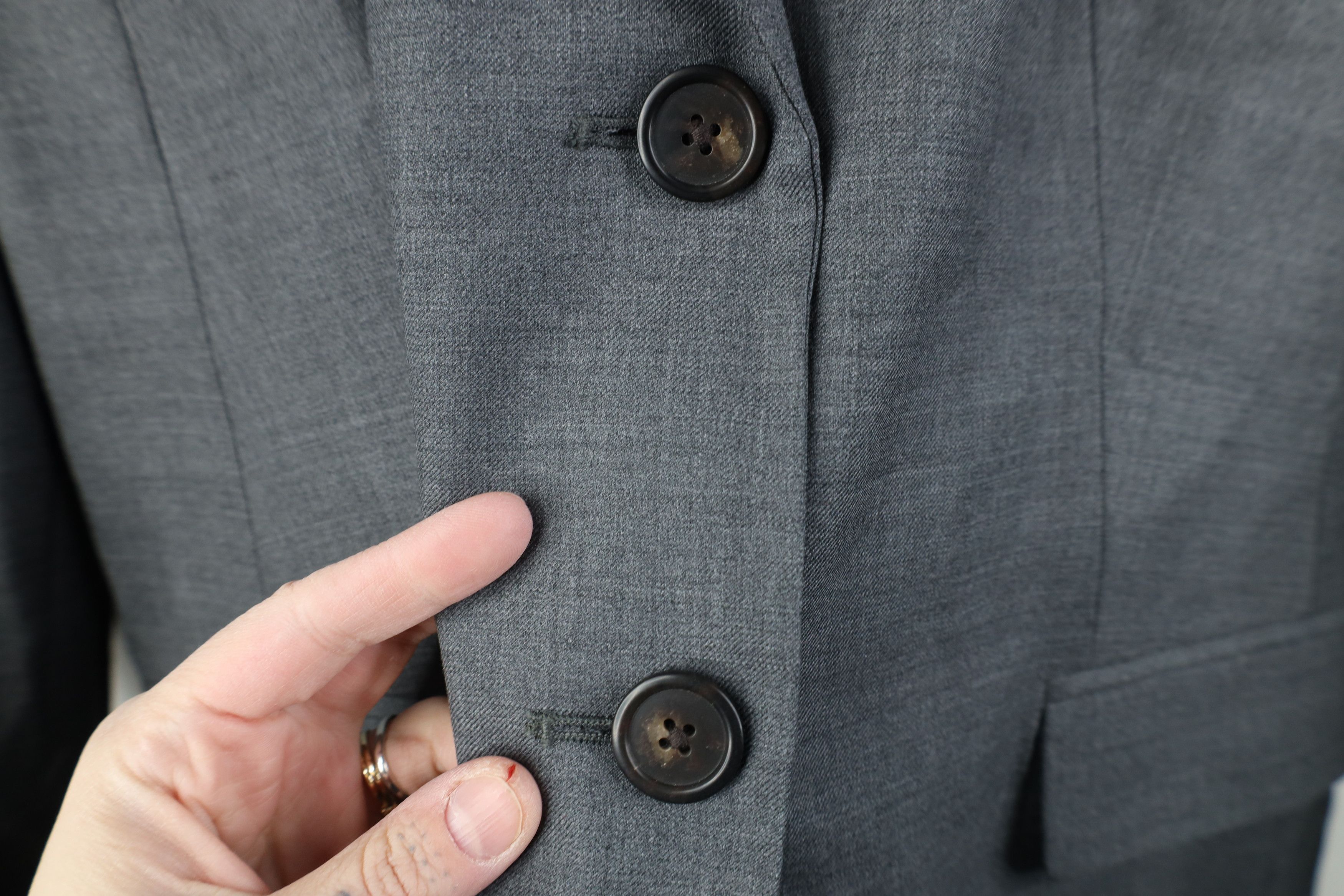 J.Crew J Crew 1035 Wool 2 Button Suit Coat Blazer Jacket Gray Size XXL / US 16-18 / IT 52-54 - 7 Thumbnail