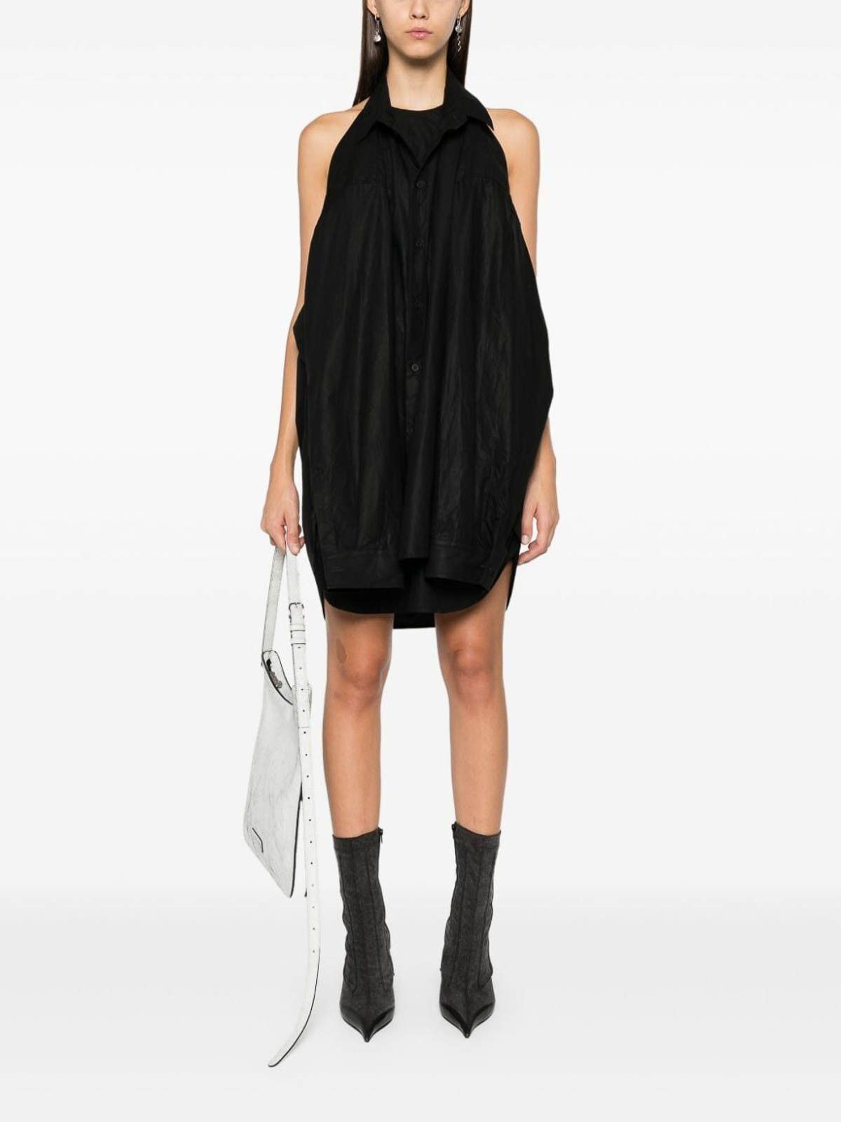 Balenciaga oc11z0426 Suspended Shirt Dress in Black Size M / US 6-8 / IT 42-44 - 6 Thumbnail