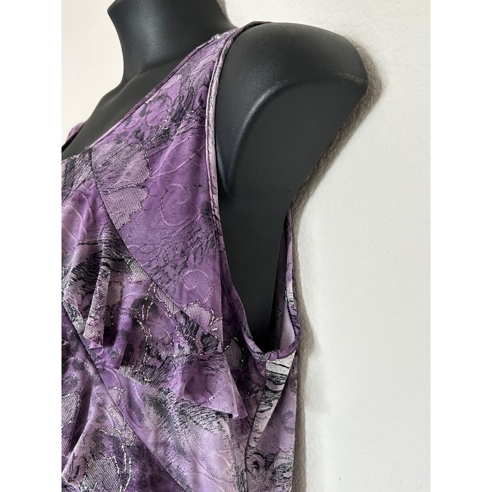 Other Womens purple and silver plus size 22 Dressbarn sleeveless t Size 3XL / US 20-22 - 3 Thumbnail