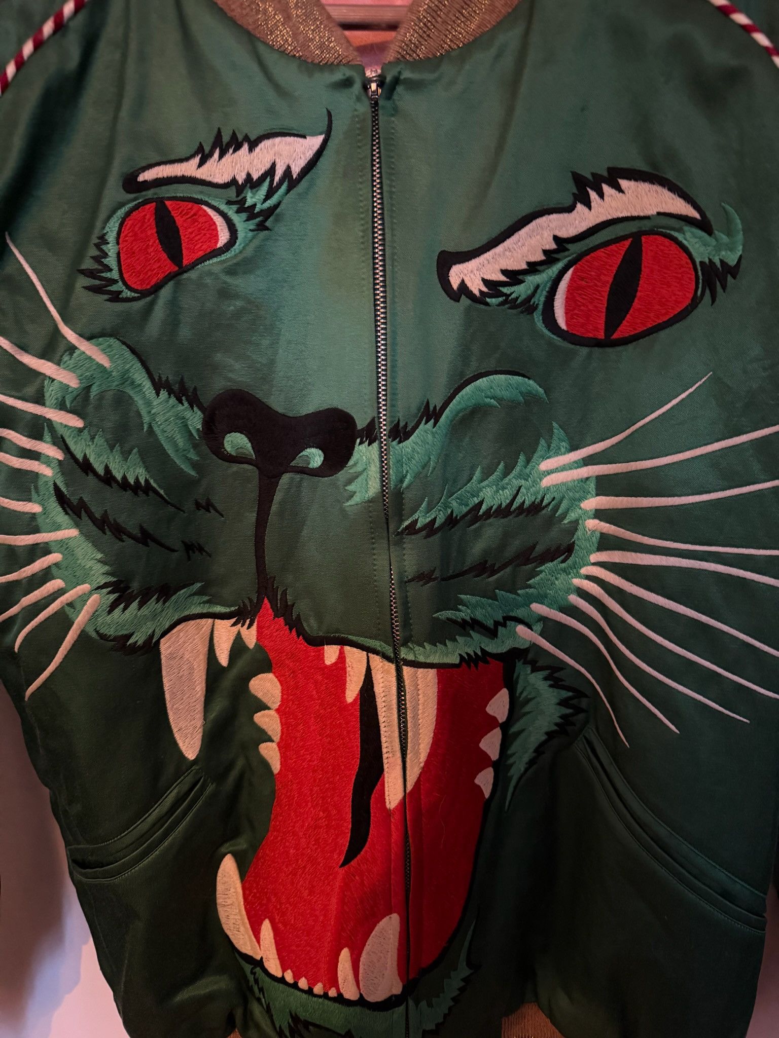 Gucci Gucci Acetate Bomber with cat motif Size US L / EU 52-54 / 3 - 3 Thumbnail