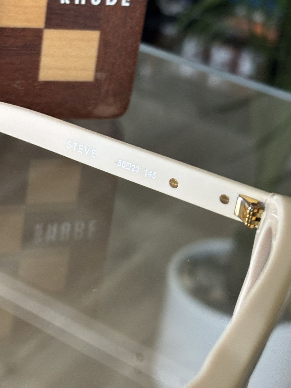 Rhude RHUDE - CREAM STEVE FRAME SUNGLASSES Size ONE SIZE - 12 Thumbnail
