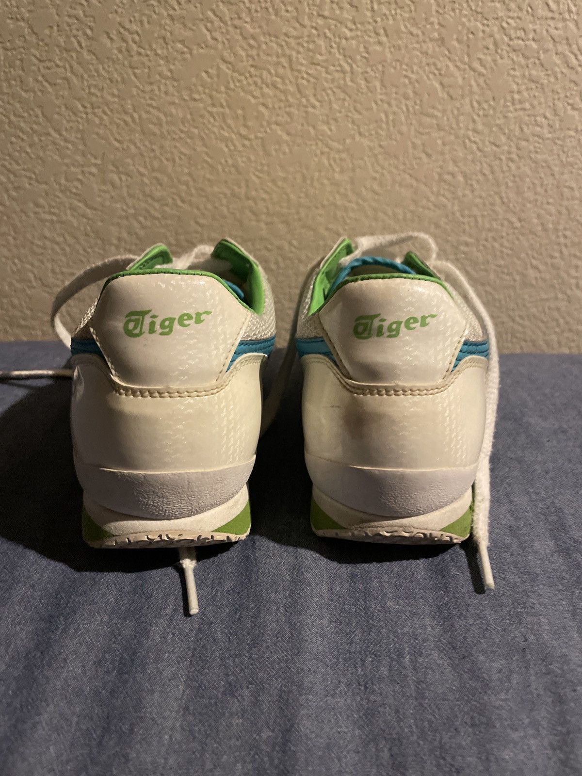 Onitsuka Tiger Onitsuka Tiger Ultimate 81 - White / Teal Blue / Neon Green Size US 8.5 / EU 41-42 - 4 Thumbnail