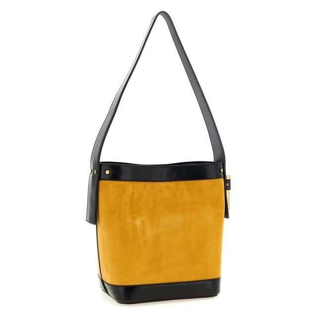 Versace VERSACE Pivot Small Yellow Suede Bucket Bag New & Authentic Size ONE SIZE - 2 Thumbnail